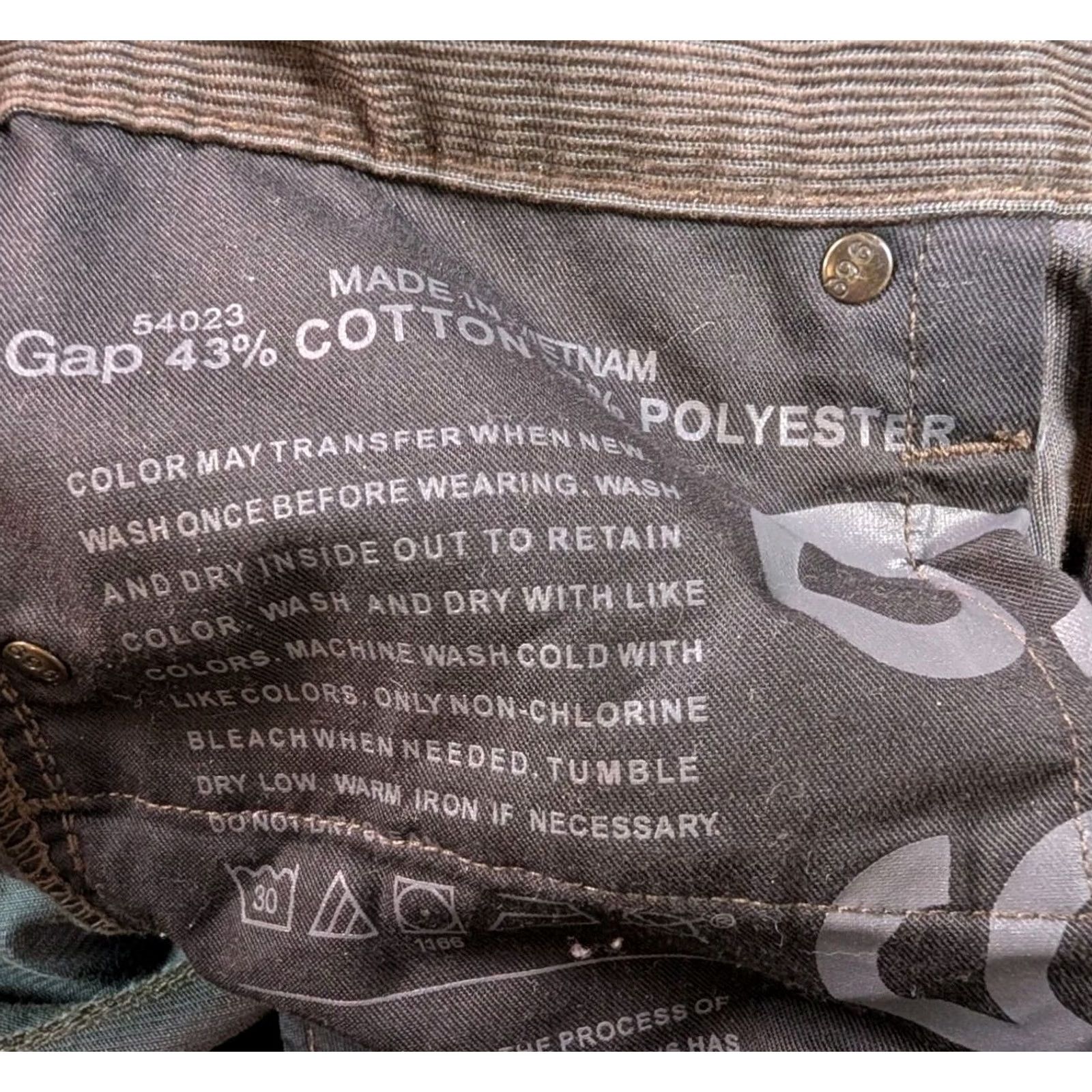 Gap VINTAGE Gap Corduroy Pants Bootcut 34x31 Gray Men's 1969 Preppy Size US 34 / EU 50 - 5 Thumbnail
