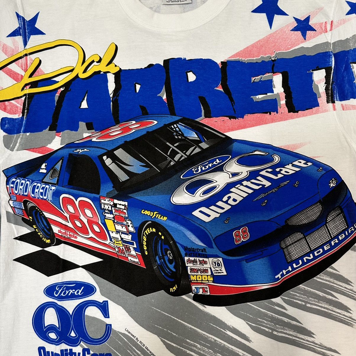 NASCAR Crazy vintage 90s Dale Jarrett rock n roll aop nascar shirt Size US L / EU 52-54 / 3 - 2 Thumbnail