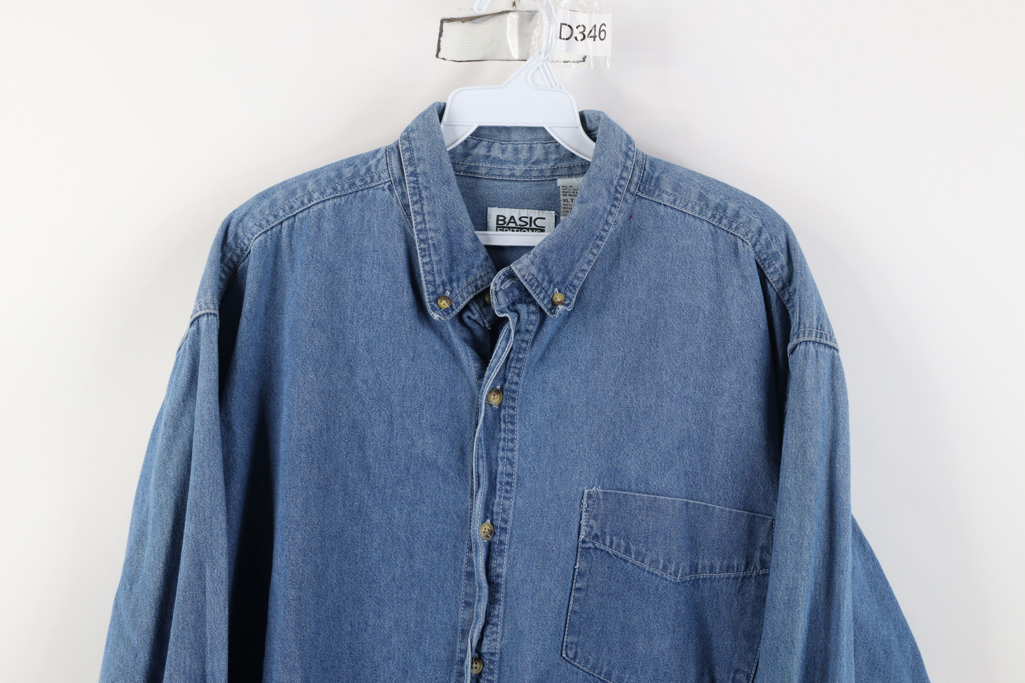 Vintage Vintage 90s Y2K Streetwear Denim Collared Button Down Shirt Size US XL / EU 56 / 4 - 2 Thumbnail