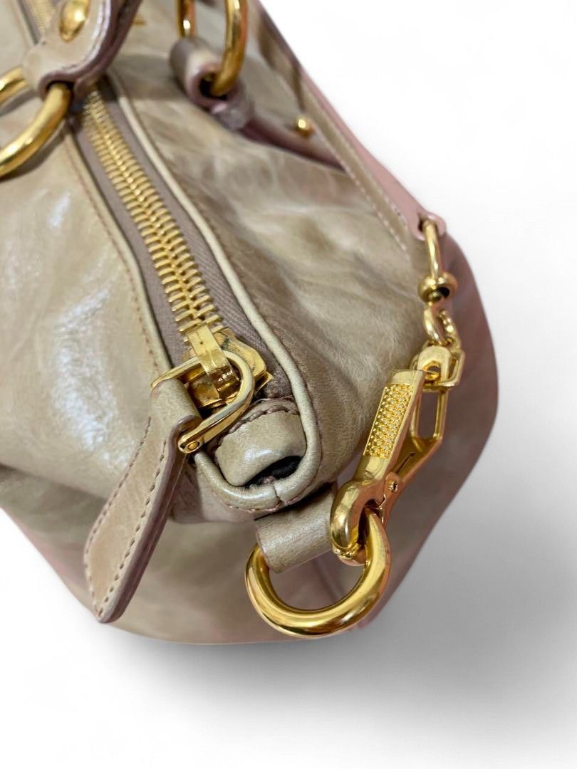 Miu Miu Miu Miu - Gray Vitello Shine Leather Handbag Shoulder Bag Size ONE SIZE - 4 Thumbnail