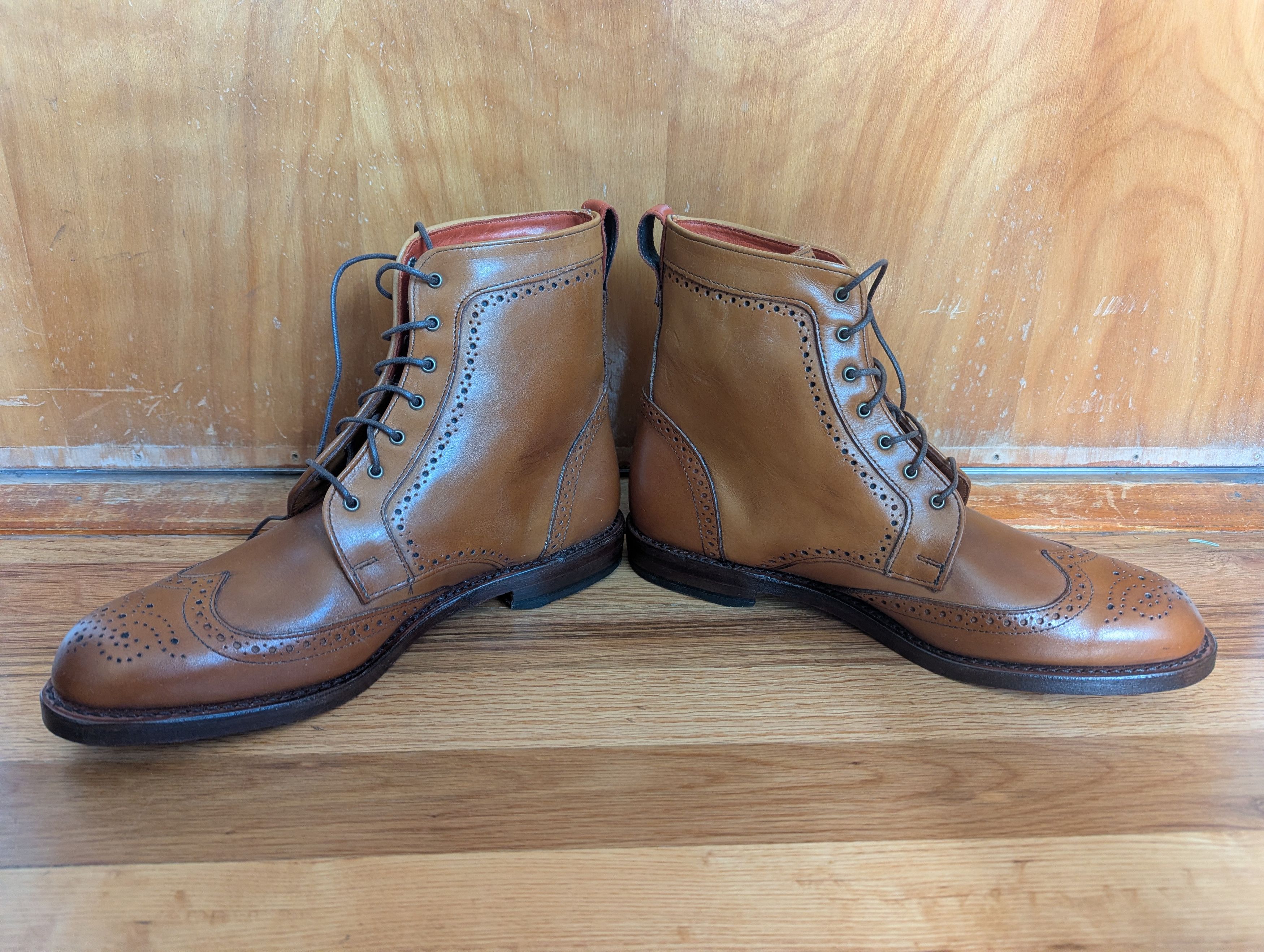 Allen Edmonds New Allen Edmonds Dalton Wingtip Boots Tan Size US 9.5 / EU 42-43 - 4 Thumbnail