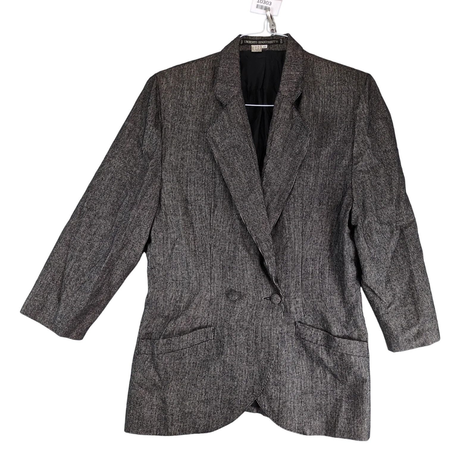 Vintage Umberto Ginocchietti Italy Blazer Jacket Women's US 6 Tweed Size M / US 6-8 / IT 42-44 - 1 Thumbnail