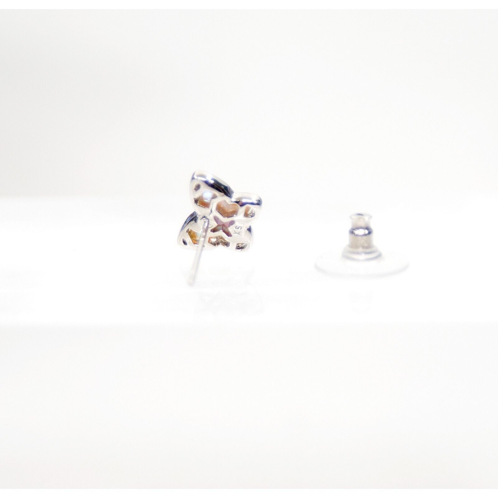 Kendra Scott Kendra Scott Lillia Butterfly Abalone Rhodium Stud Earrings Size ONE SIZE - 2 Thumbnail