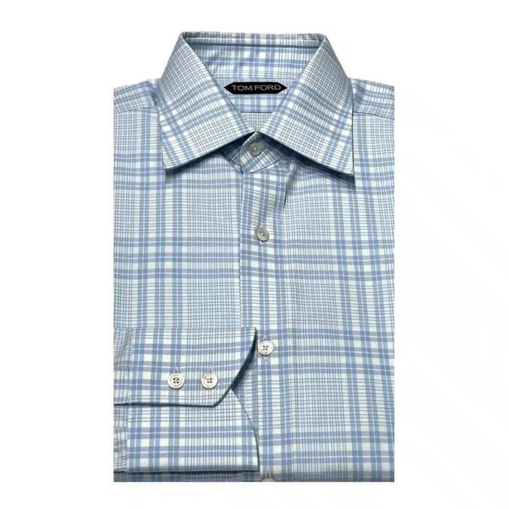 Tom Ford o1loc1c0625 HSBC08 Cotton Dress Shirt in Light Blue Size US XXL / EU 58 / 5 - 1 Preview