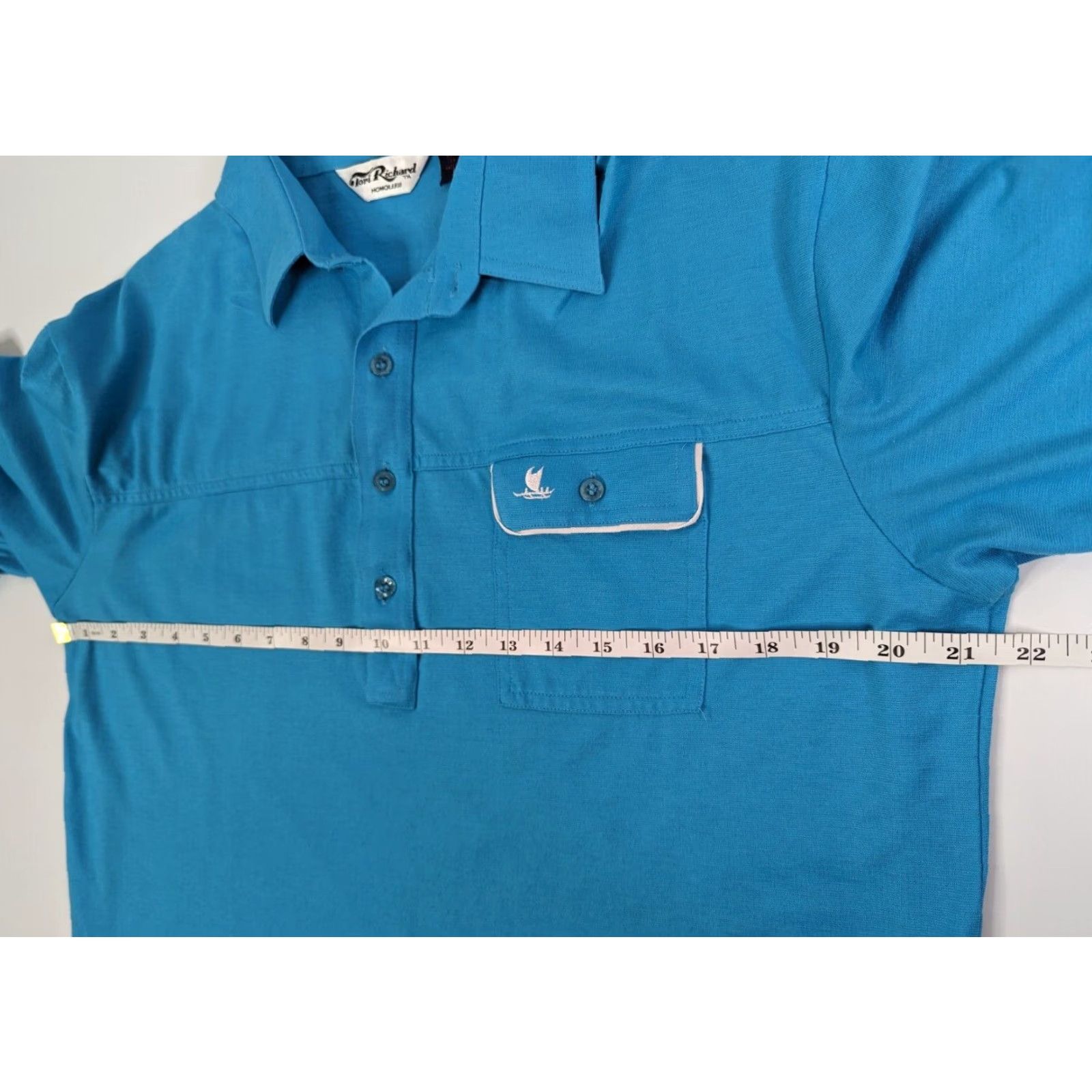 Tori Richard VINTAGE Tori Richard Polo Shirt Mens Large Light Blue Honolulu Hawaii Pocket Logo Preppy Size US L / EU 52-54 / 3 - 6 Thumbnail