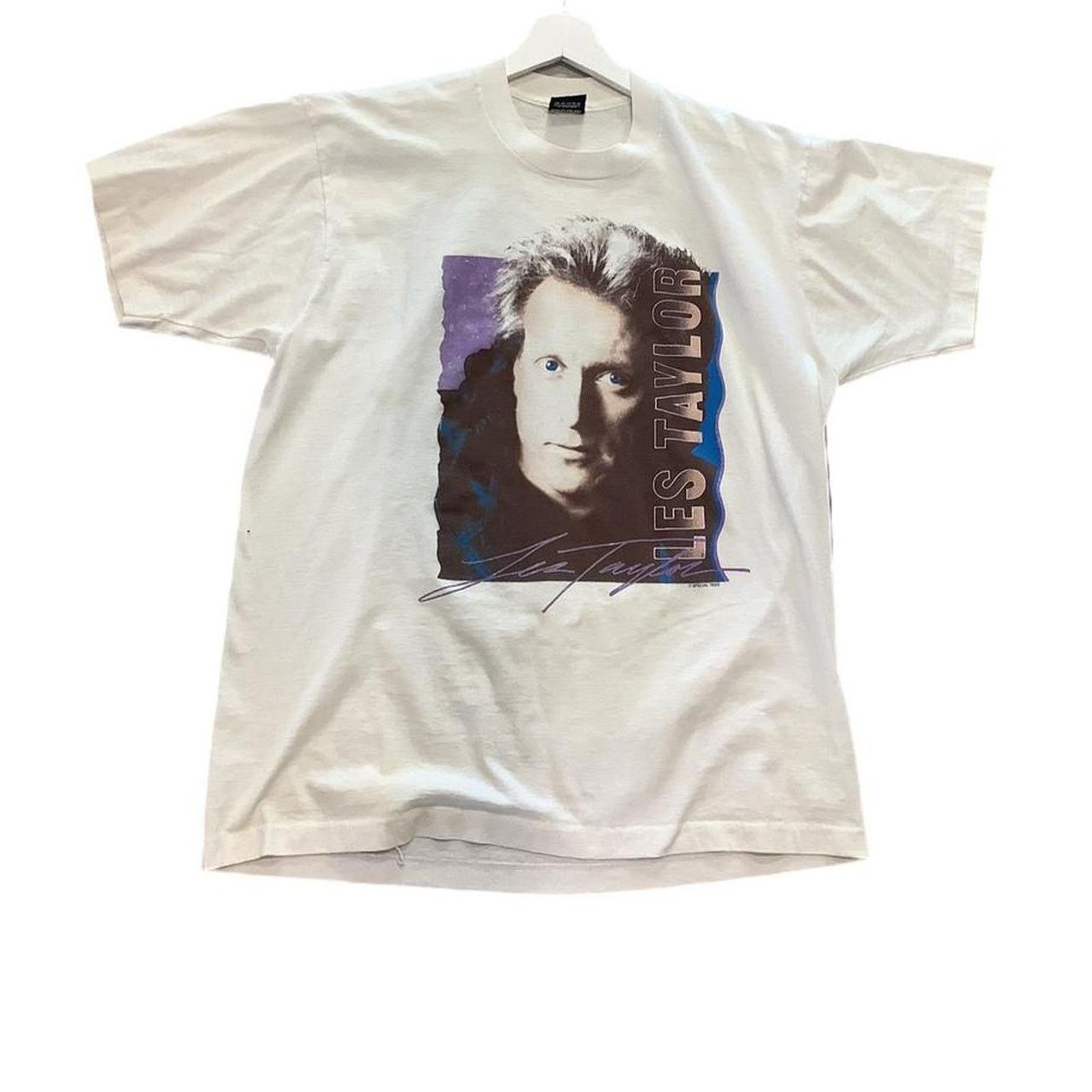 Vintage 1990s Les Taylor Black & Blue Album T-shirt Size US XL / EU 56 / 4 - 1 Thumbnail