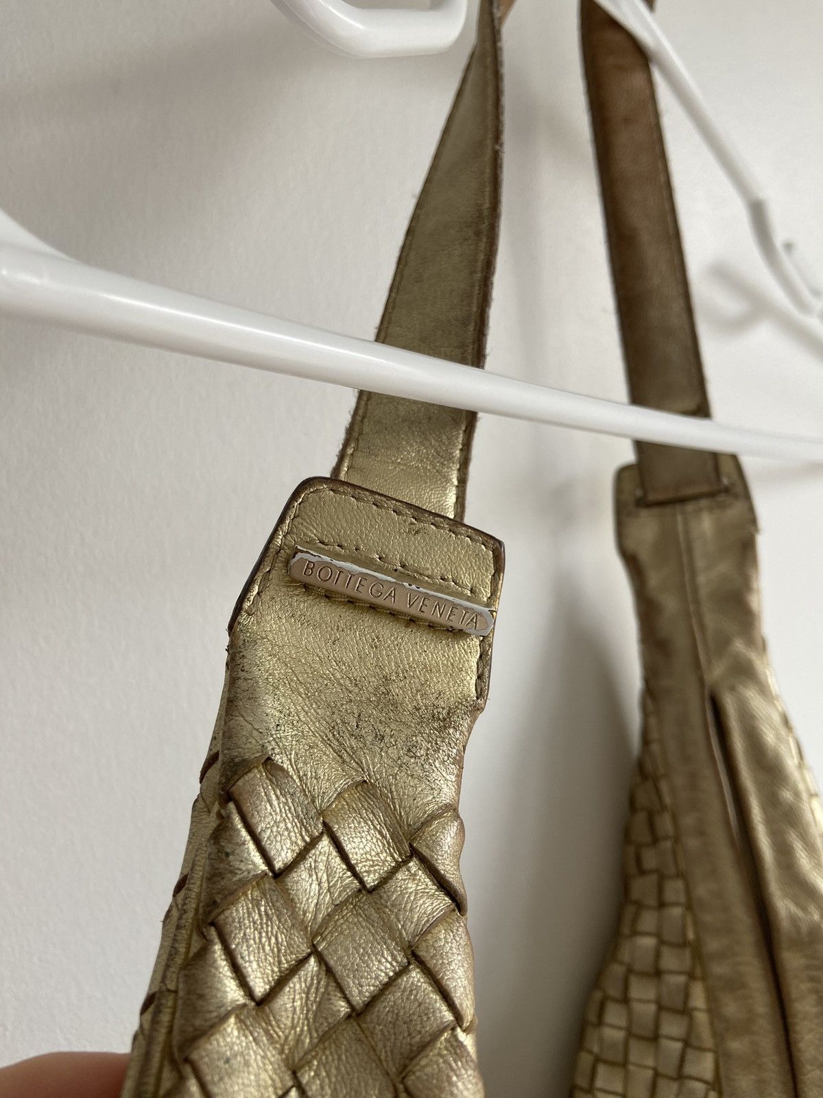 Bottega Veneta Bottega Veneta Gold Intrecciato Hobo Bag Size ONE SIZE - 8 Thumbnail
