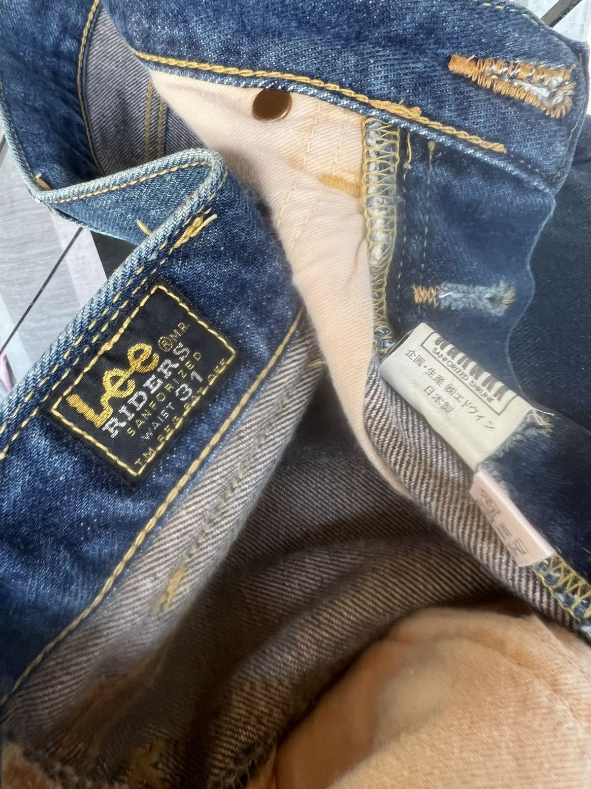 Lee Vintage 90s Lee Riders Sanforized Denim Selvedge Jeans Size US 31 - 25 Thumbnail