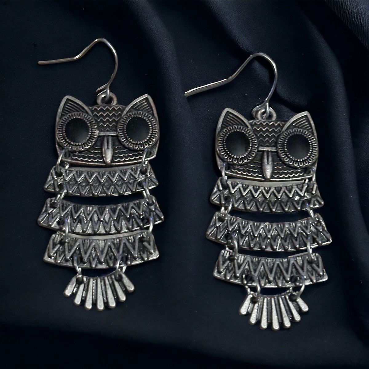Other Articulated owl dangle earrings Size ONE SIZE - 1 Thumbnail