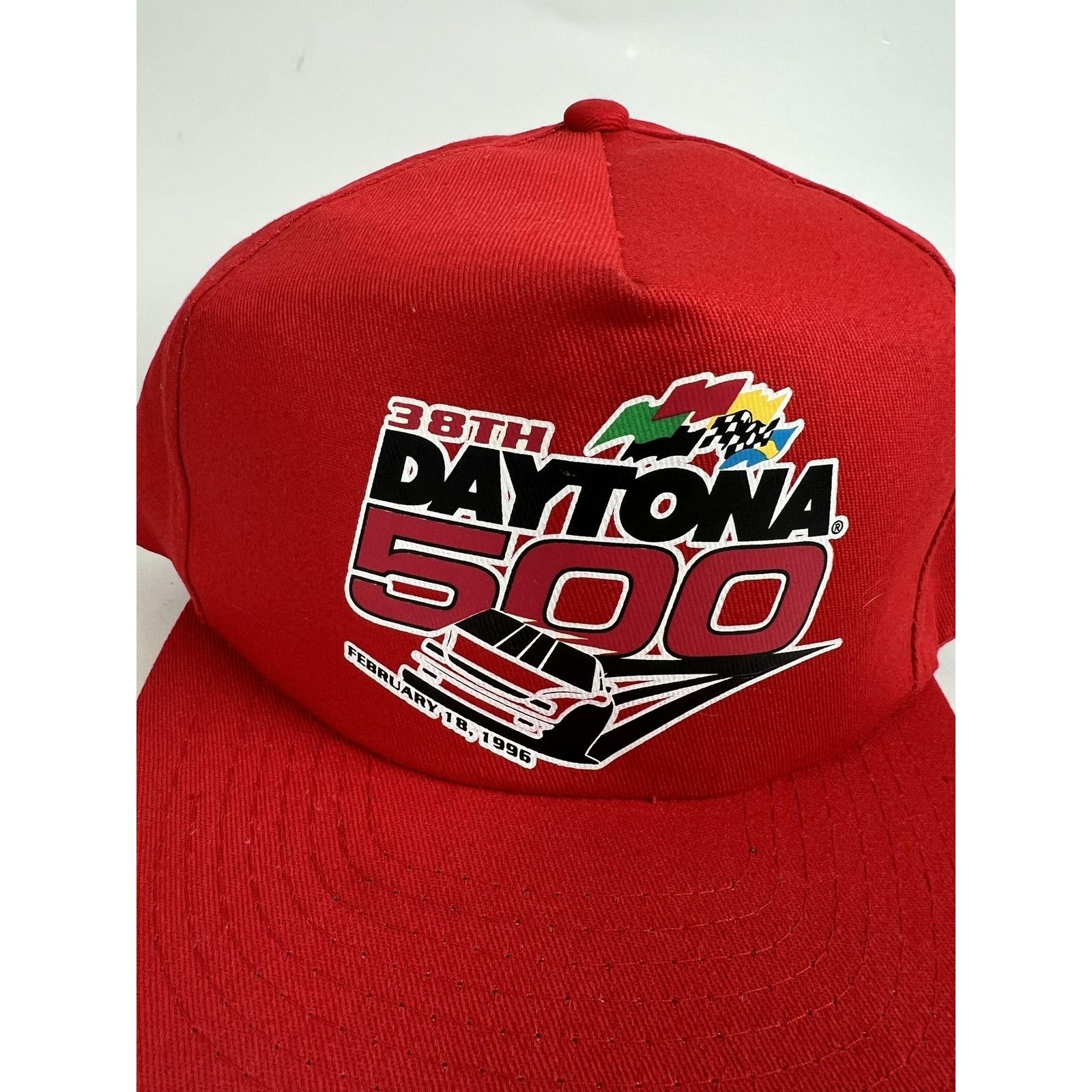 Other Vintage Daytona 500 Hat Cap Snap Back Mens Red NASCAR Racing Size ONE SIZE - 2 Thumbnail