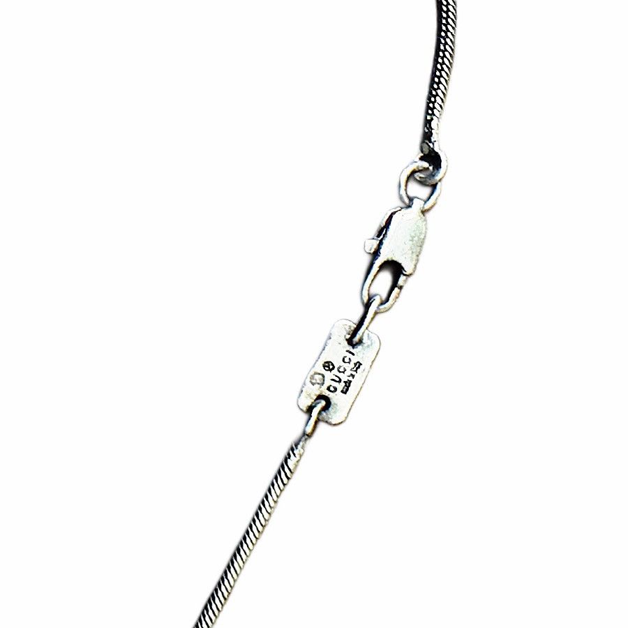 Gucci Authentic Gucci Sterling Silver Crystal Pendant Necklace Size ONE SIZE - 2 Thumbnail