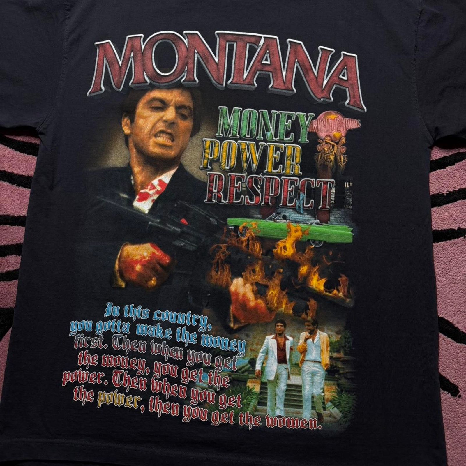 Marino Morwood Marino Moroord Scarface Double Sided Graphic Rap T-shirt Size US L / EU 52-54 / 3 - 7 Thumbnail