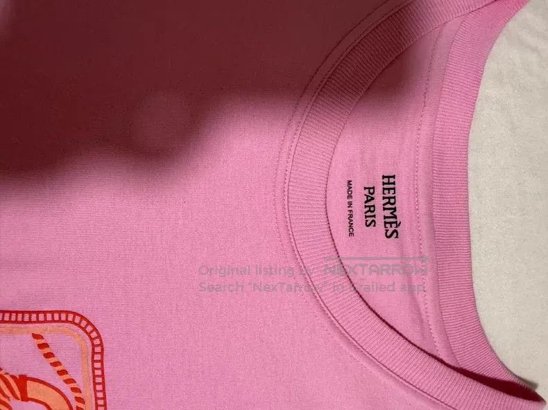 Hermes Hermes Pink Short Sleeve T-Shirt Size XS / US 0-2 / IT 36-38 - 4 Thumbnail