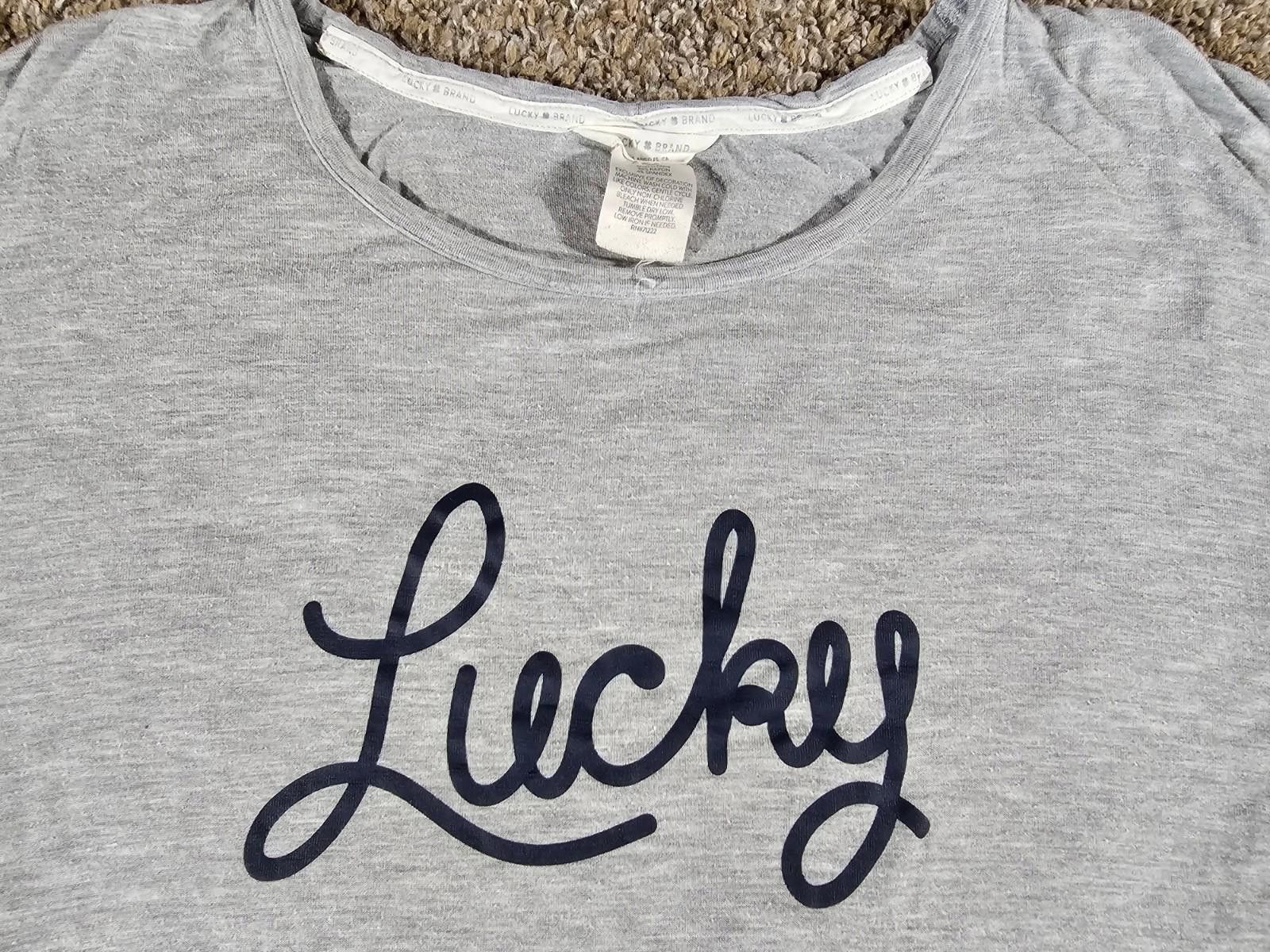 Lucky Brand Lucky Brand Shirt Womens Medium Gray Short Sleeve Stretch Size M / US 6-8 / IT 42-44 - 2 Thumbnail