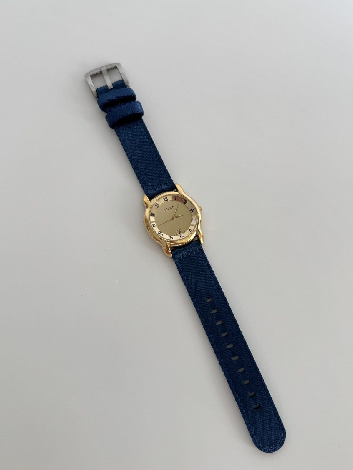 Gucci ★0% TAX★ GUCCI 18K GOLD PLATED ART DECO 5100M WATCH 90S Size ONE SIZE - 4 Thumbnail