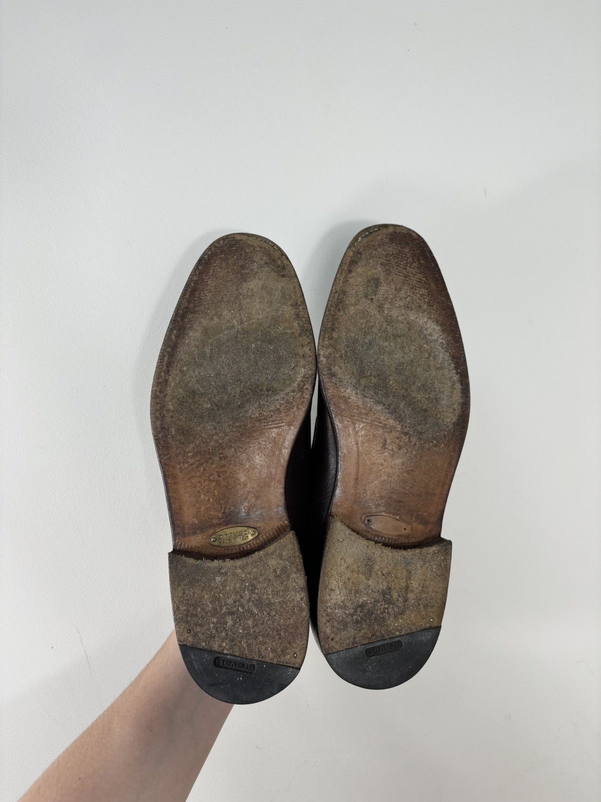 Gravati Gravati Vintage Men’s Burgundy Brown Leather Penny Loafers Size US 8.5 / EU 41-42 - 18 Thumbnail
