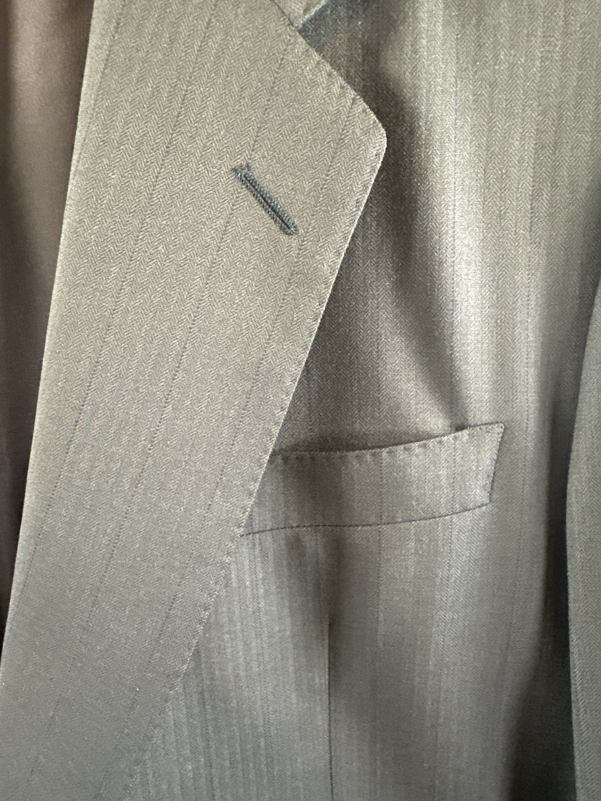 Canali Canali Milano Dark Green Wool Suit Size 44R - 2 Thumbnail