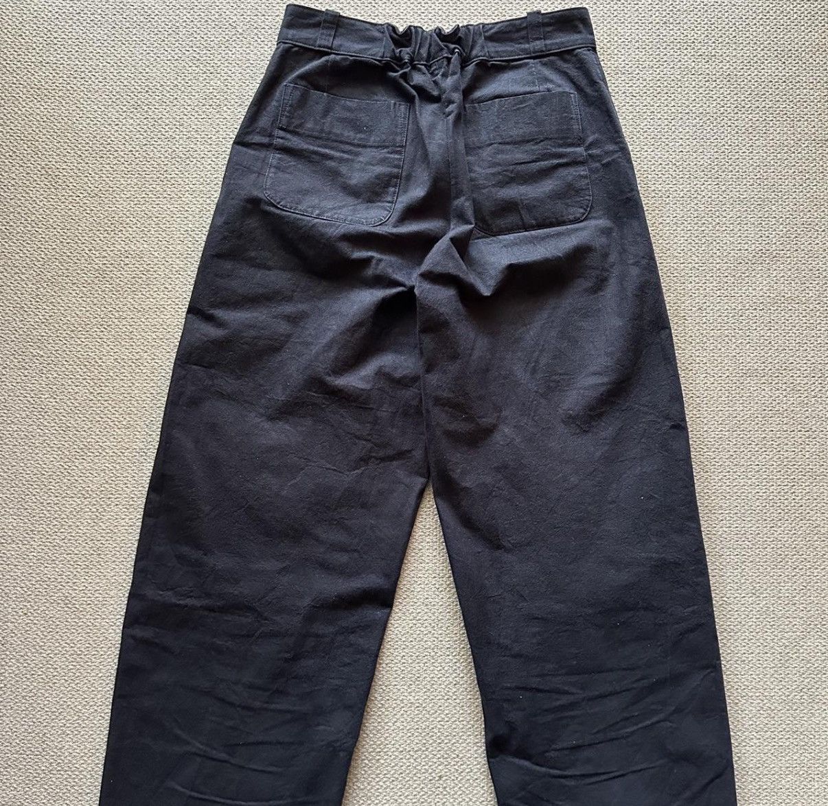 MAN-TLE MAN-TLE W-R0P4 "High-Wide Pants" Black Wax Size 1/ S Size 26" / US 2 / IT 38 - 5 Thumbnail