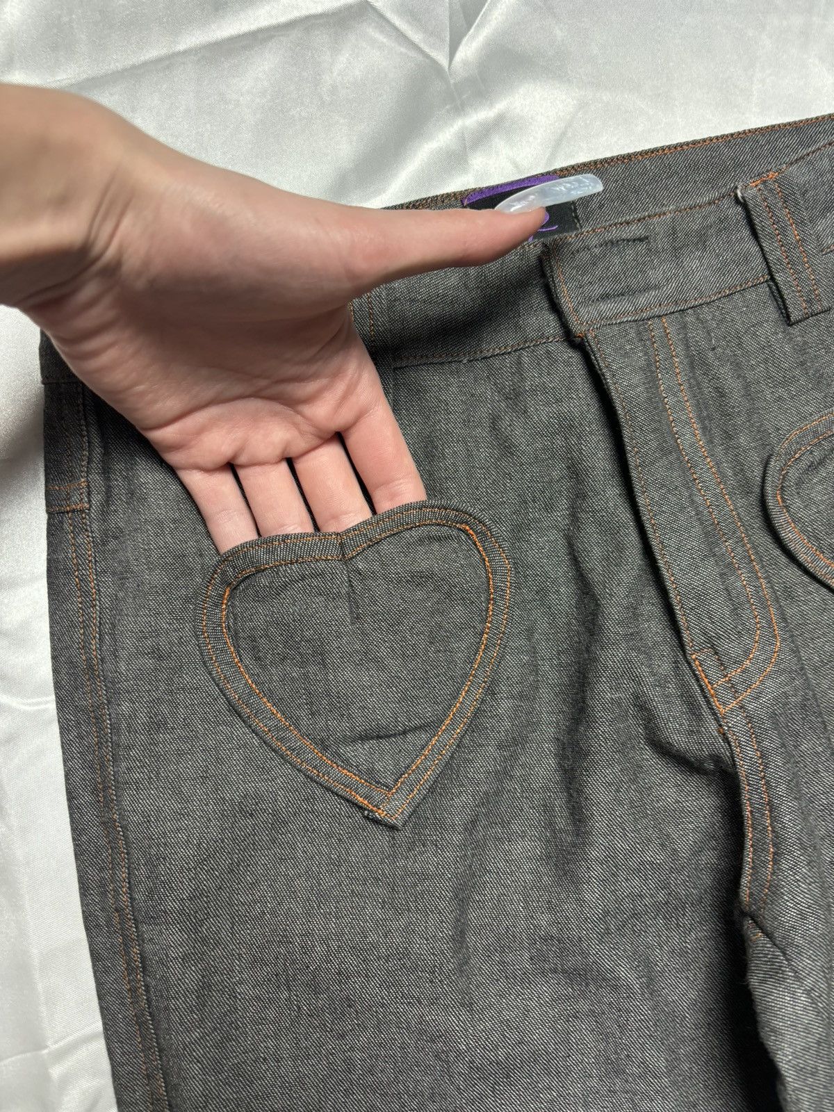 Vintage Vintage coquette style cute flared pants Size 26" / US 2 / IT 38 - 6 Thumbnail