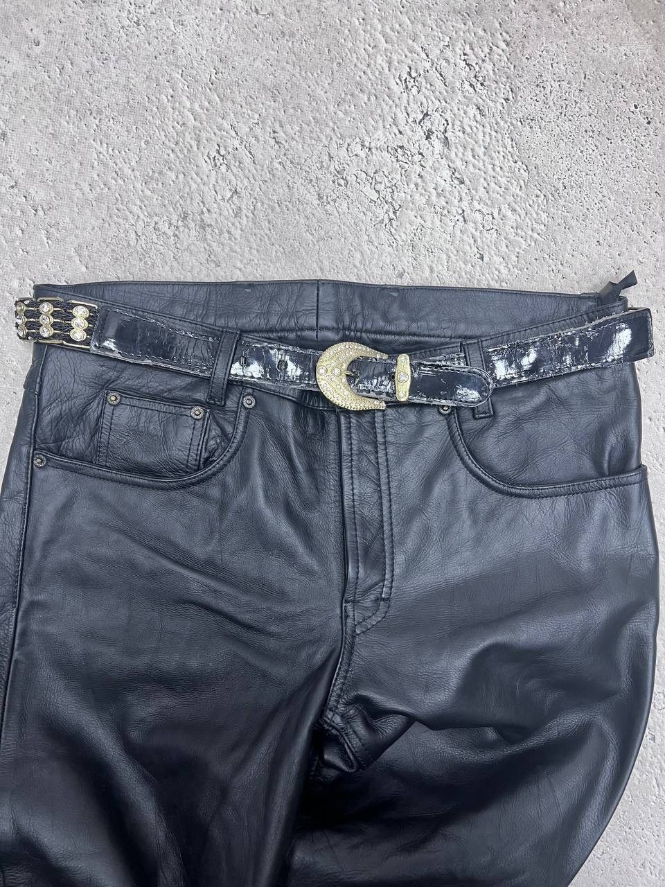 Designer × Hysteric Glamour VINTAGE AVANT-GARDE GOTHIC LEATHER BELT RICK OWENS STYLE Size ONE SIZE - 10 Thumbnail