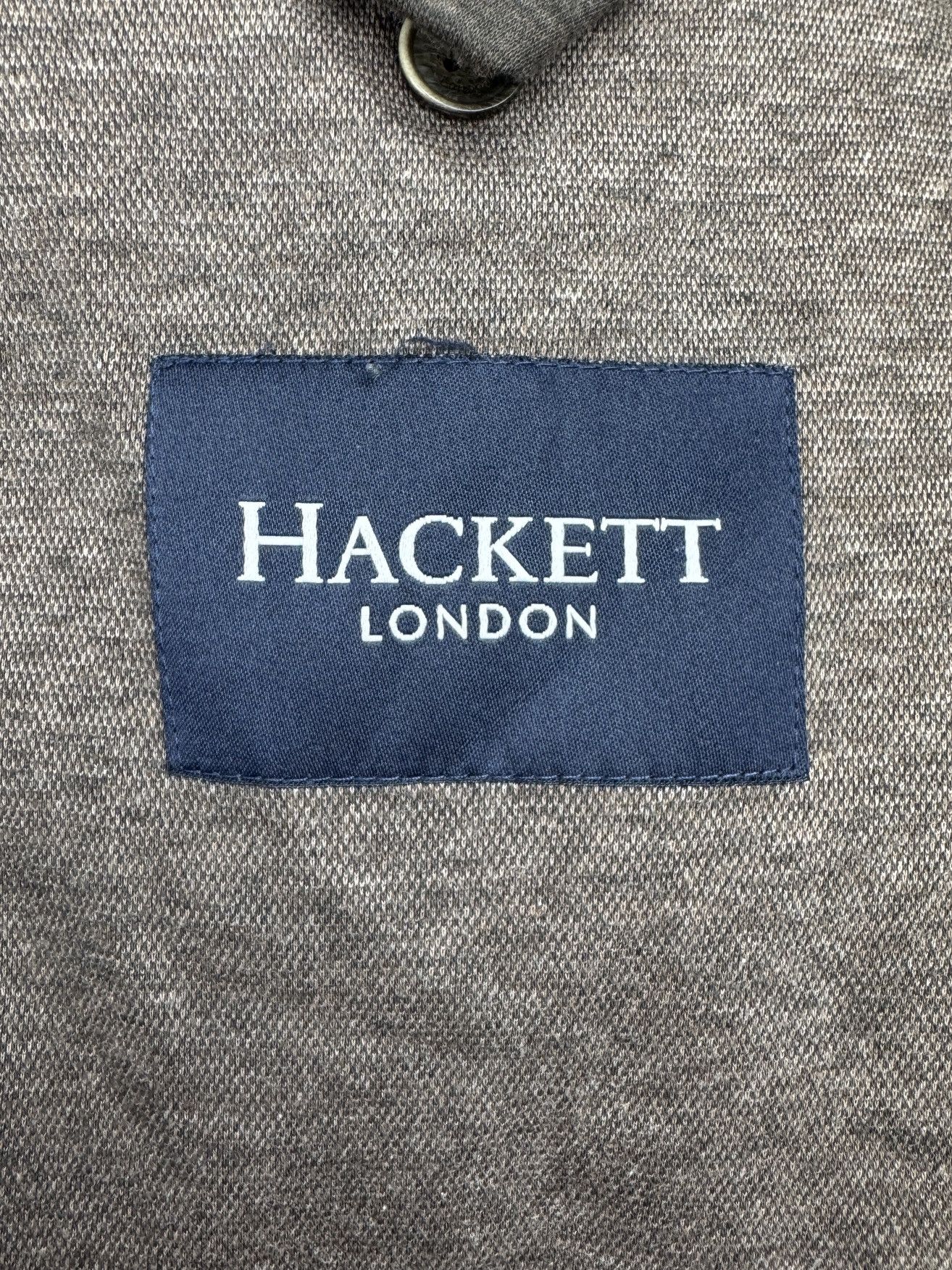 Hackett London brown cotton unlined 2 buttons blazer