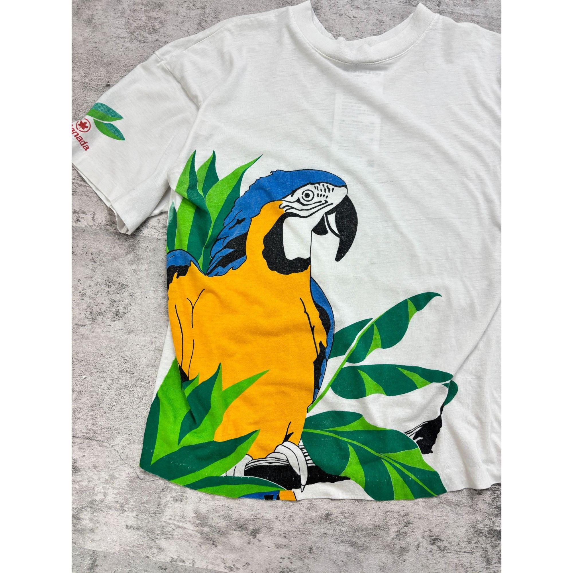 Other Vintage 80’s Parrot Graphic Art Single Stitch T Size US XXL / EU 58 / 5 - 2 Thumbnail