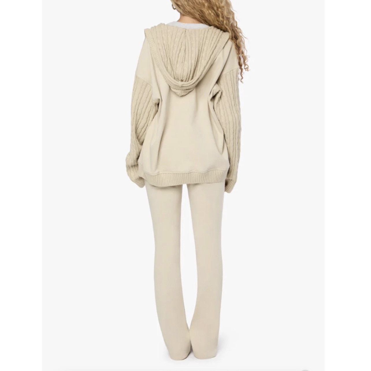 WeWoreWhat WeWoreWhat Cable Knit Roll Over Pants Taupe XS NWT Size 25" / US 0 / IT 36 - 3 Thumbnail