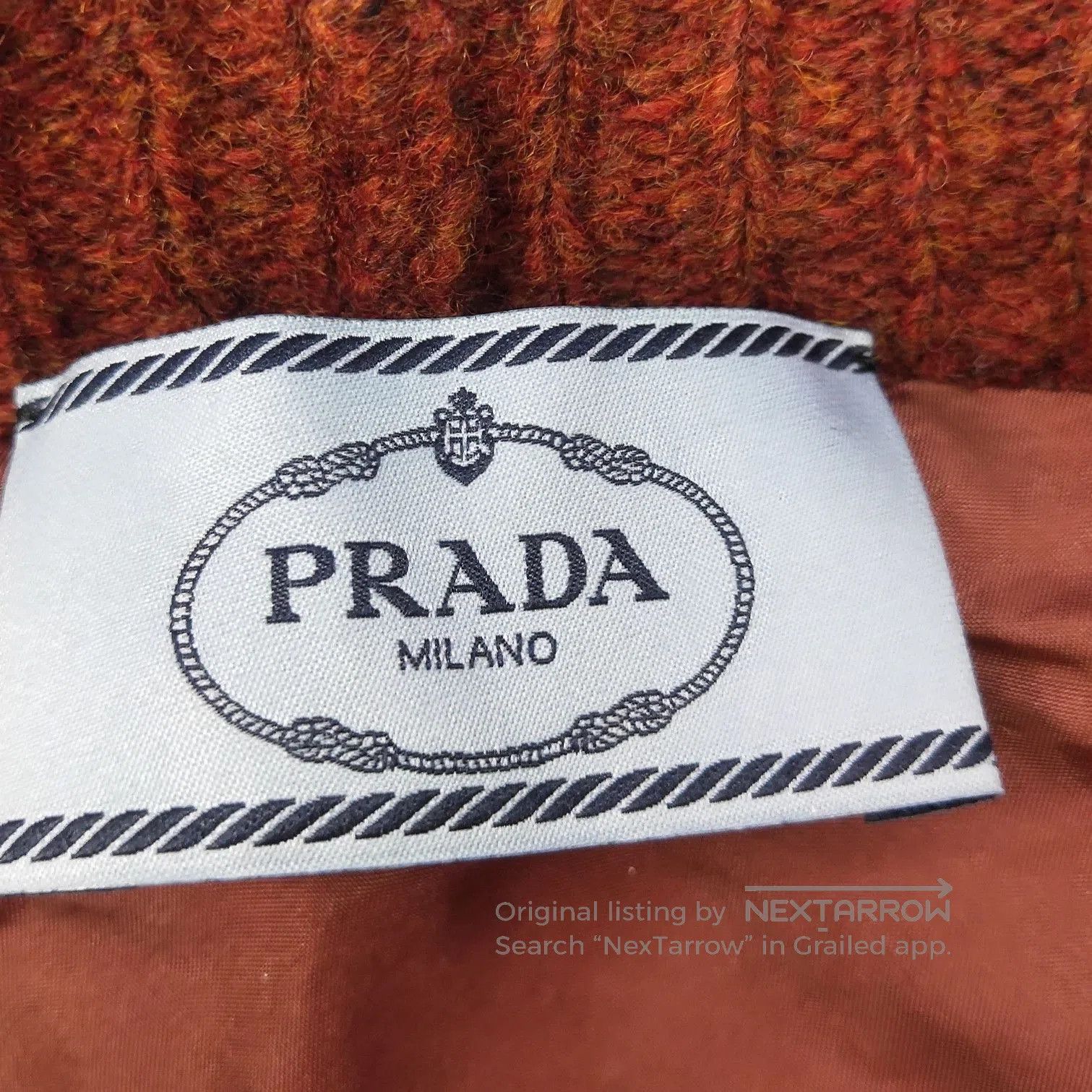 Prada Prada Wool V-Neck Beaded Cardigan Size 42 . Size US L / EU 52-54 / 3 - 4 Thumbnail