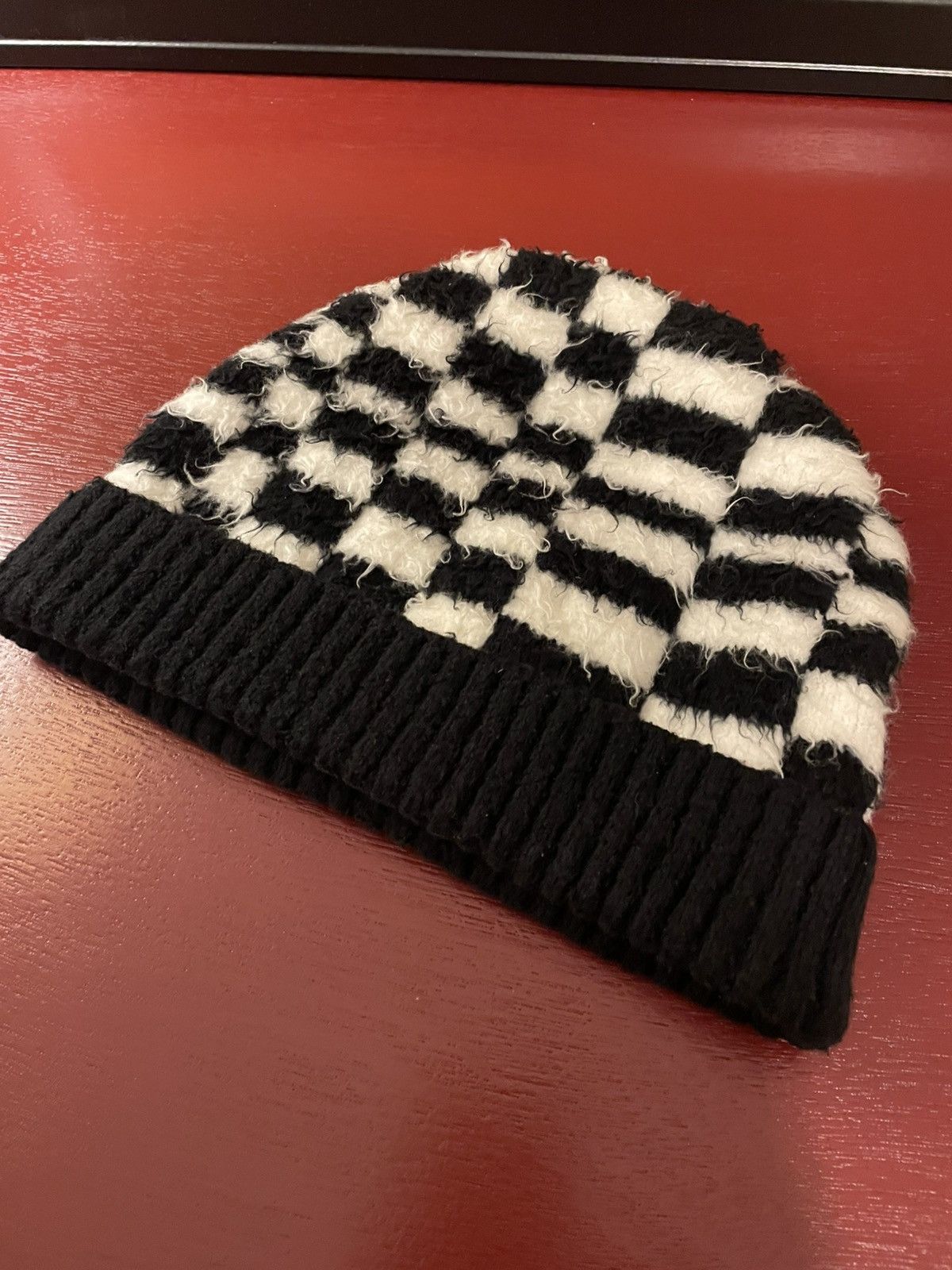 Celine SS21 ‘The Dancing Kid’ Check Runway Beanie Size ONE SIZE - 2 Thumbnail