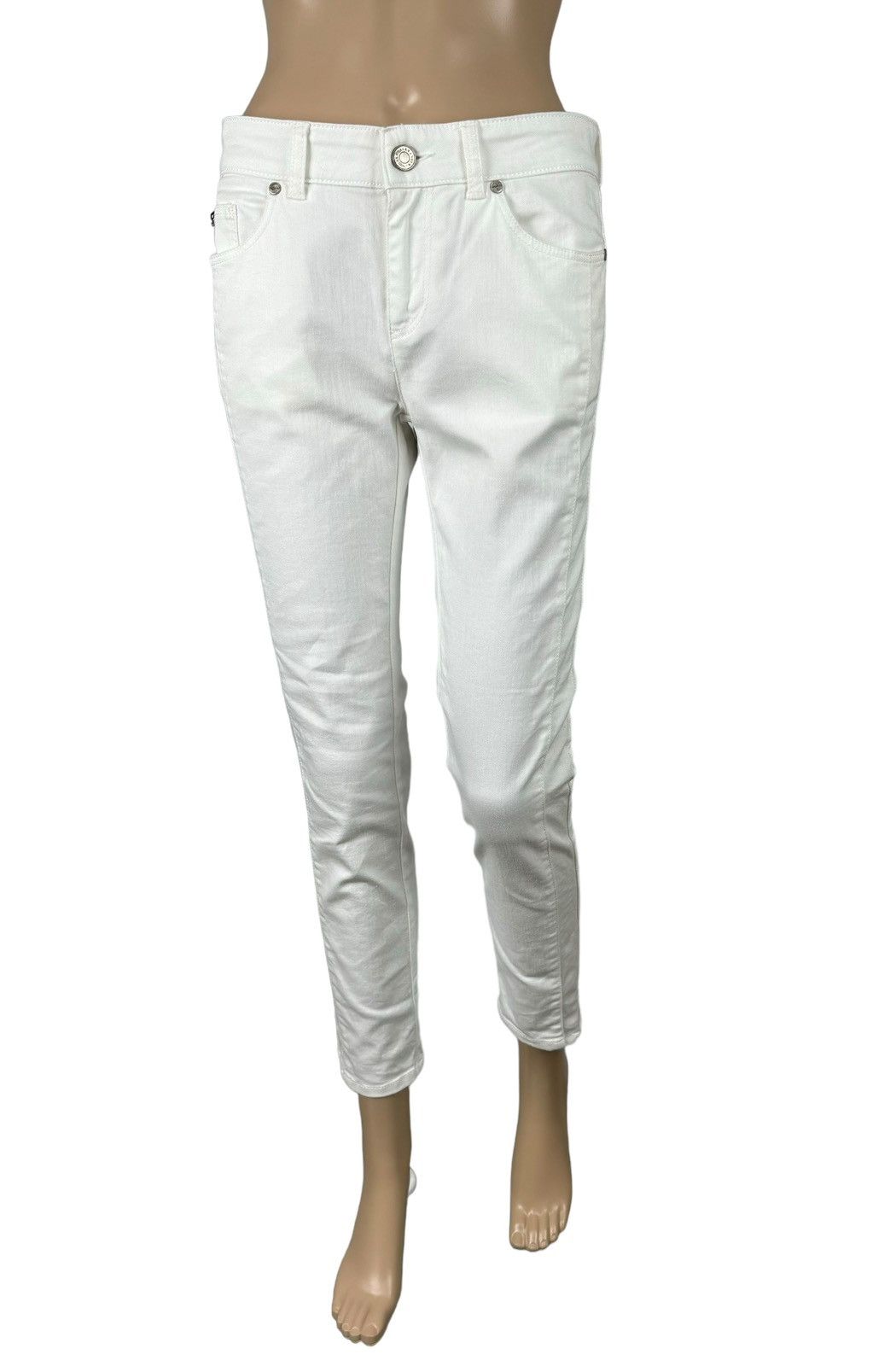 Alexander McQueen Alexander McQueen White Crop Jeans Skinny size 42 Size 28" / US 6 / IT 42 - 2 Thumbnail