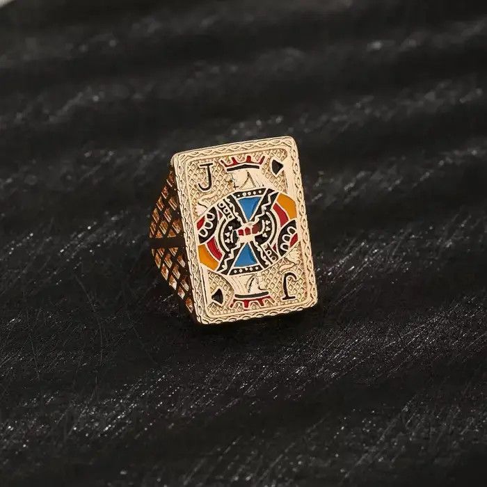 Jewelry Spade King Black Jack Poker Ring ( Size 8-10) Size ONE SIZE - 1 Thumbnail