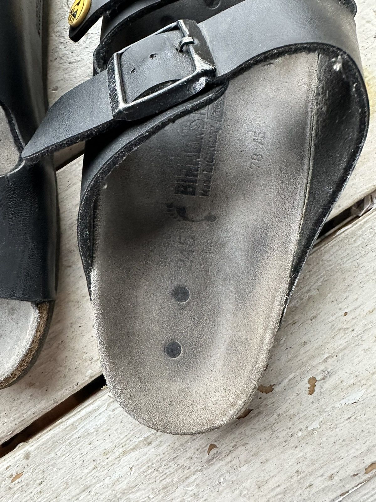 Birkenstock 🚨Vintage Birkenstock 38 black Luxe Sandals rare slides Size US 5.5 / EU 38 - 12 Thumbnail