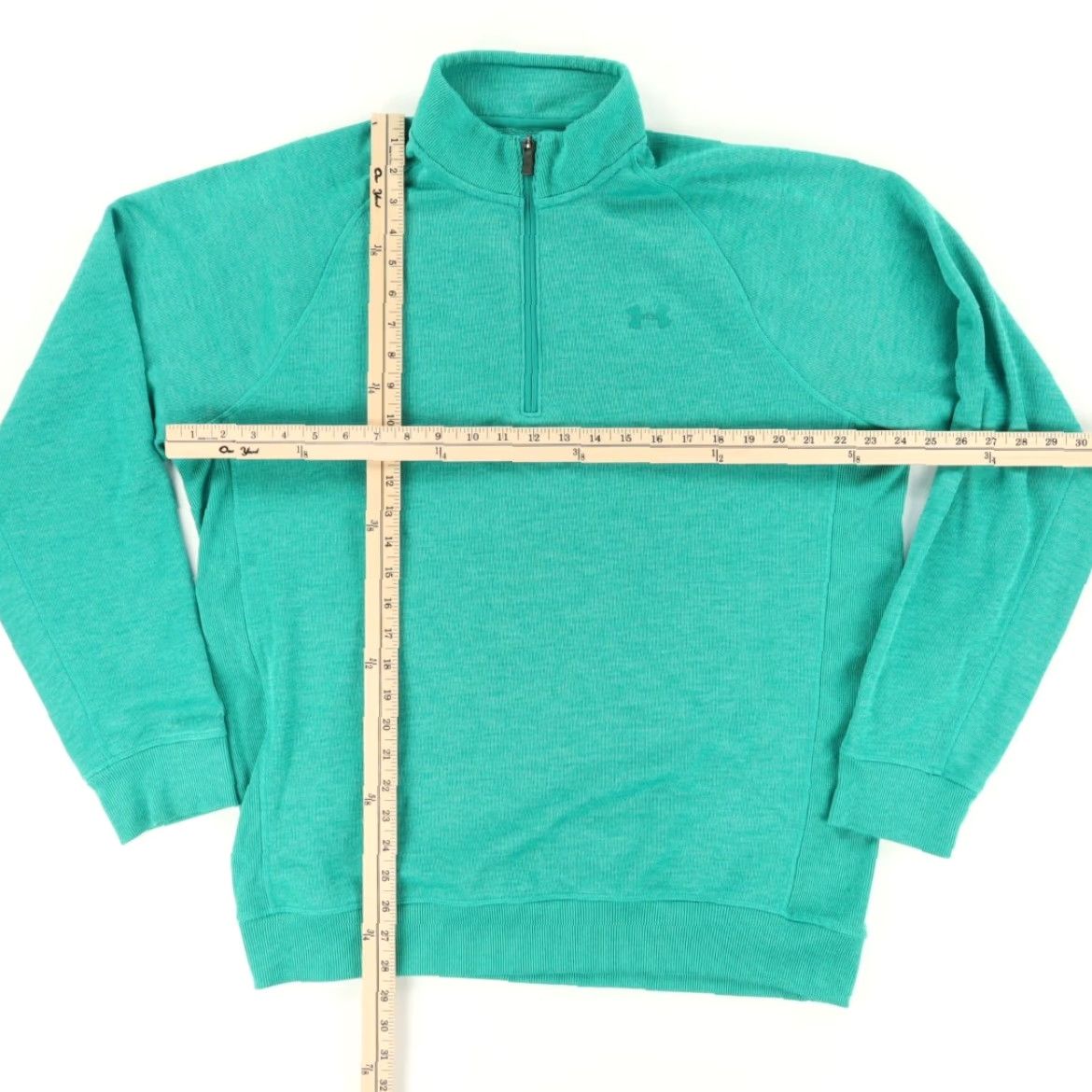 Under Armour Under Armour Coldgear Loose Knit Pullover Solid Mock Long Sleeve Sweatshirt Green Men's XL Shirt Size US XL / EU 56 / 4 - 3 Thumbnail