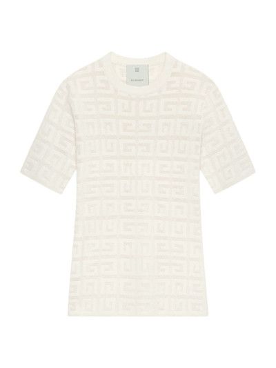 Givenchy o1srvl11e0126 4G Short-Sleeved Jacquard Sweater in Ivory Size XS / US 0-2 / IT 36-38 - 1 Preview