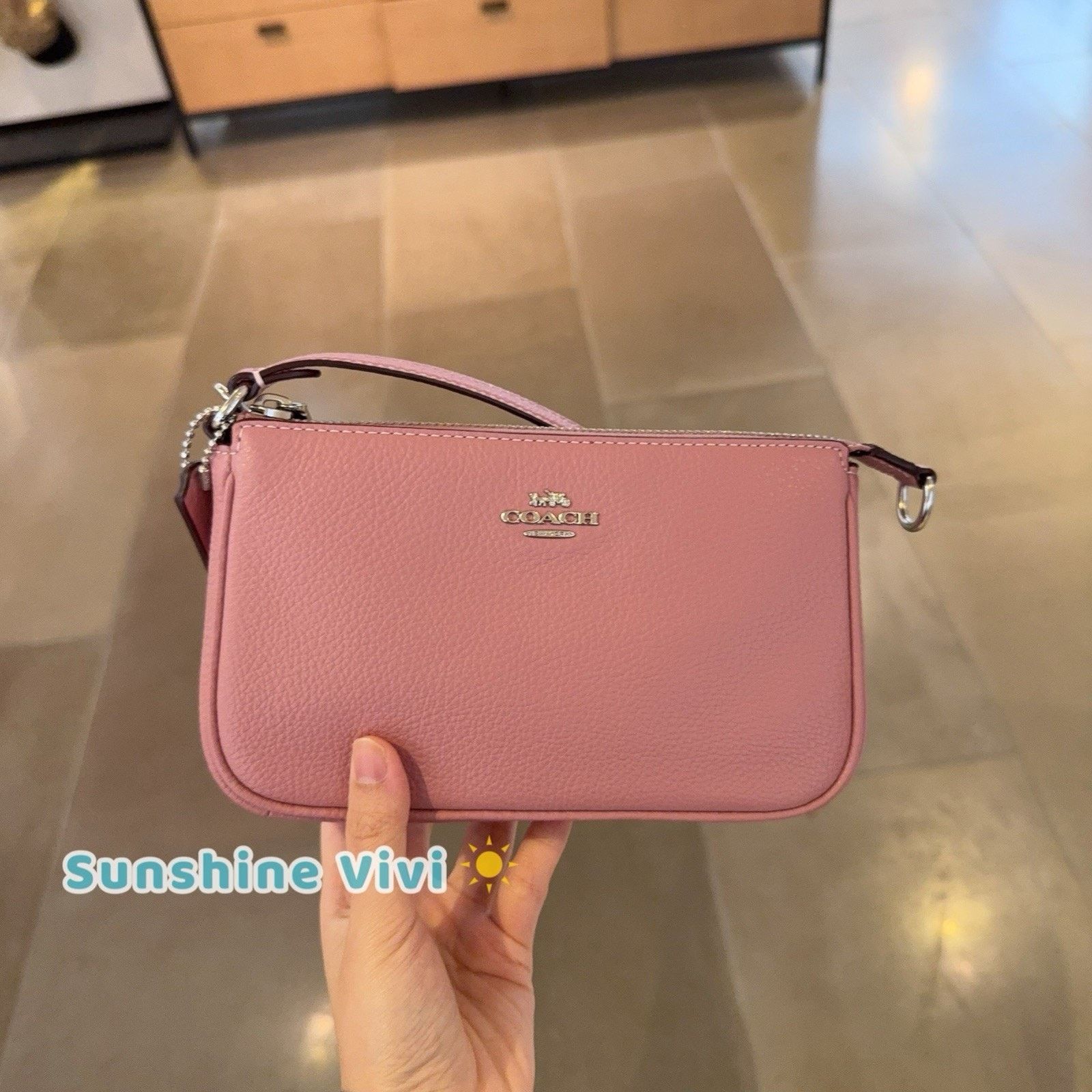 NWT Coach Nolita 19 Bag Handbag CBQ88 Silver /Dusty Pink