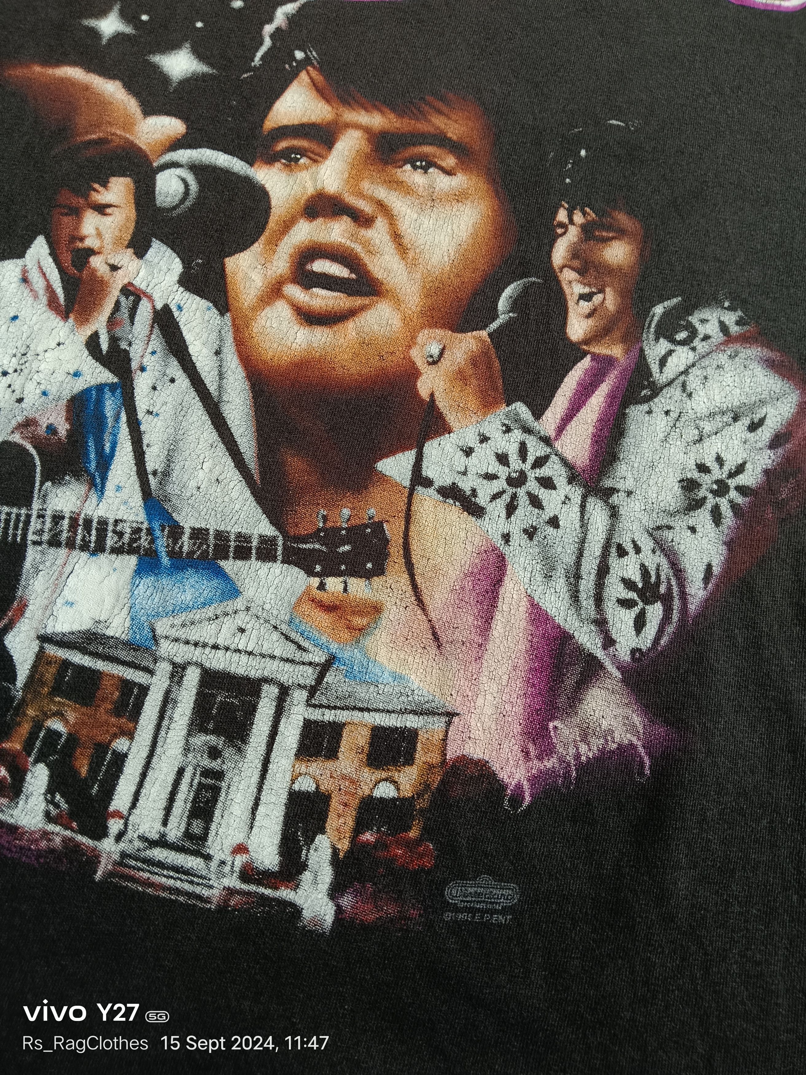Band Tees × Vintage VINTAGE ELVIS PRESLEY TEE Size US XL / EU 56 / 4 - 2 Thumbnail