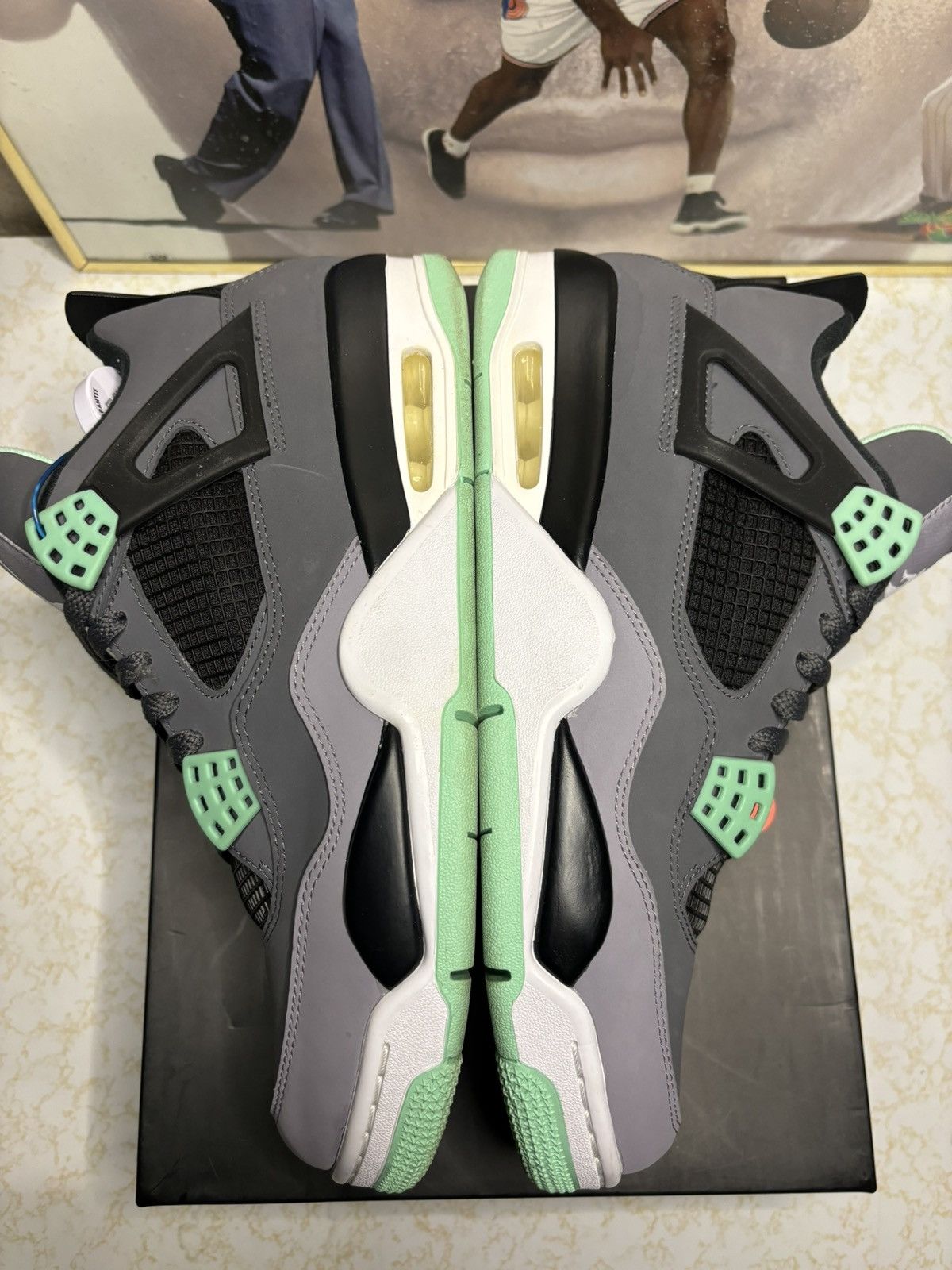 Jordan Brand Jordan Retro 4 ‘green glow’ Size US 10 / EU 43 - 4 Thumbnail