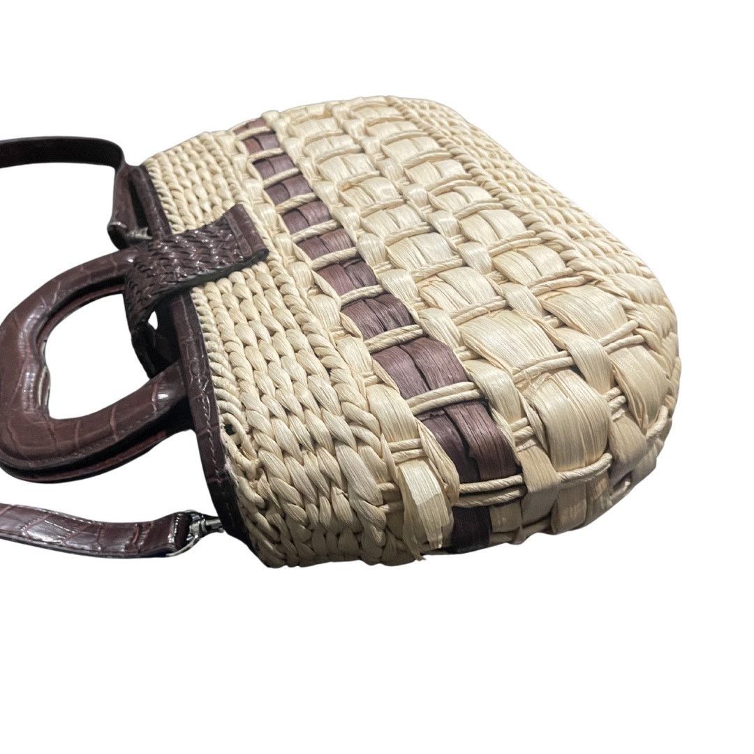 Other Straw Raffia Wicker Two Tone Handbag Silver Heart Detail Size ONE SIZE - 4 Thumbnail