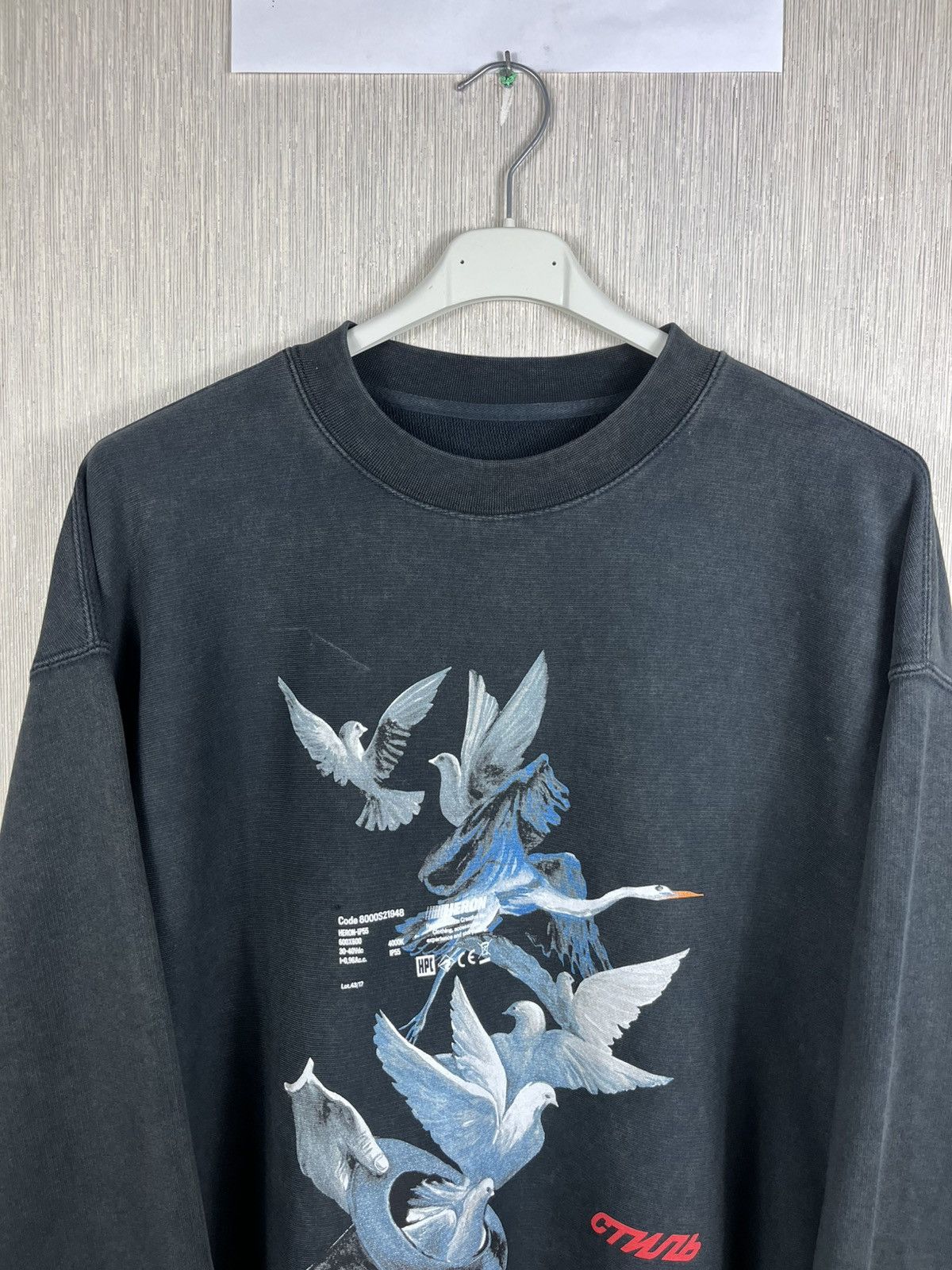 Heron Preston Heron Preston Dover oversize distressed crewneck sweatshirt Size US S / EU 44-46 / 1 - 3 Thumbnail