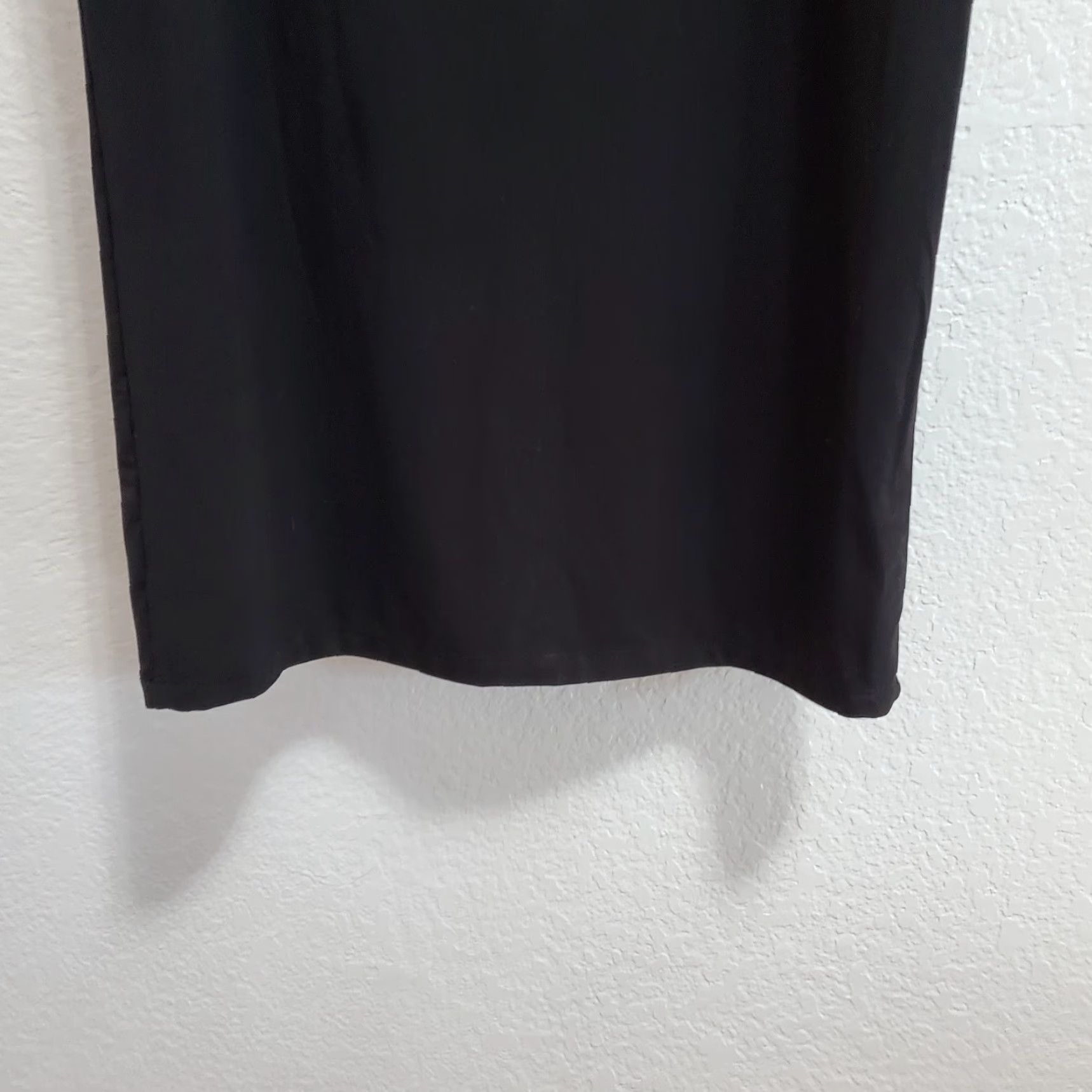 Vintage VINTAGE Hatch Maternity Midi Dress Bodycon Black Long Sleeve Built in Bra Stretch L Size L / US 10 / IT 46 - 6 Thumbnail