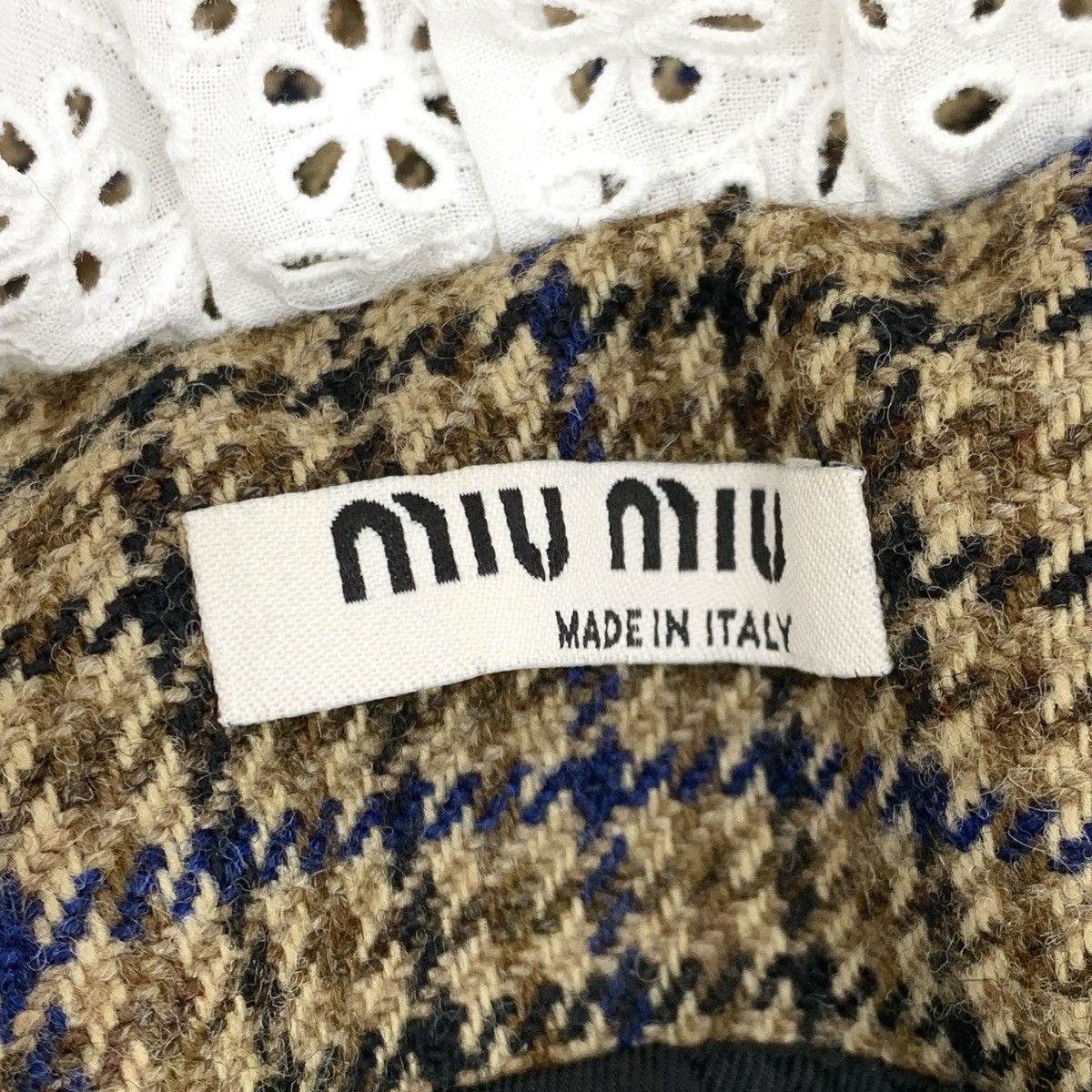 Miu Miu Miu Miu Dark Brown Chambray Wool Lace Jacket Size XS / US 0-2 / IT 36-38 - 6 Thumbnail