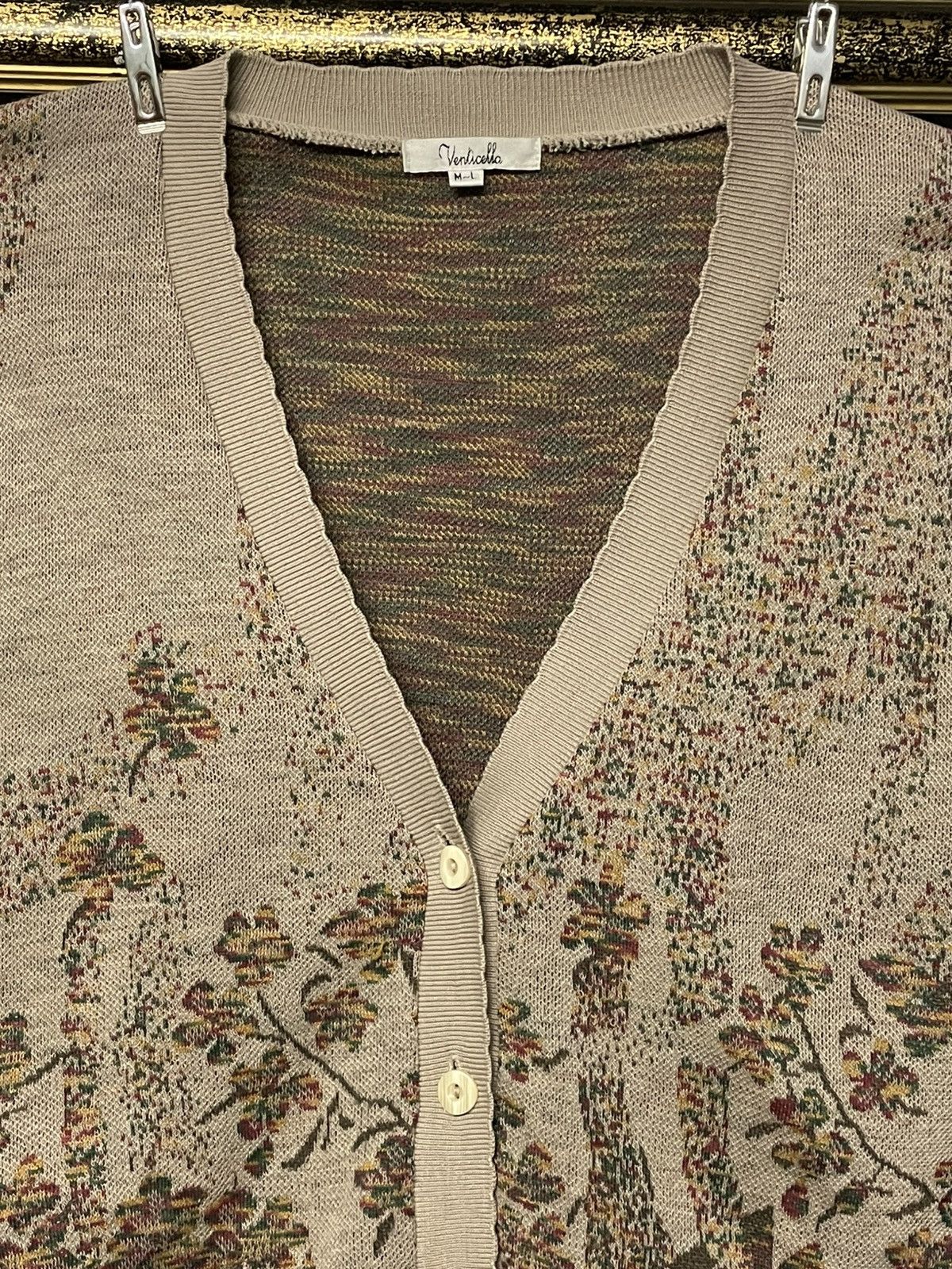 Japanese Brand Vintage 1990s Japan Venlicella Classic Distressed Cardigan Size US M / EU 48-50 / 2 - 3 Thumbnail