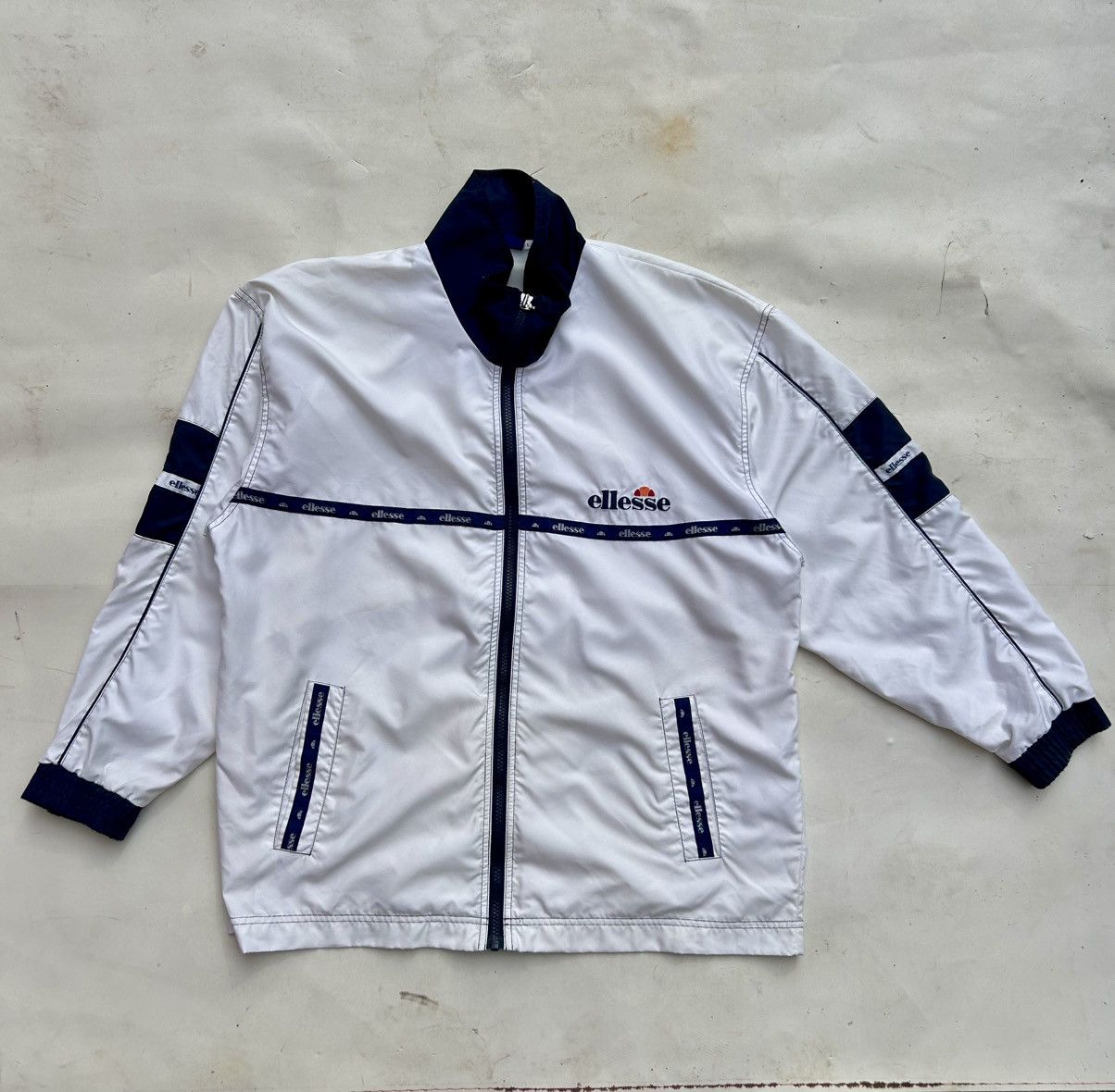 Ellesse × Vintage Vintage Ellesse Nylon Zipper Jacket Size US L / EU 52-54 / 3 - 1 Thumbnail