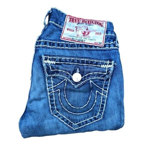 image of True Religion Jeans Size 31 Billy Super T Blue, Men's