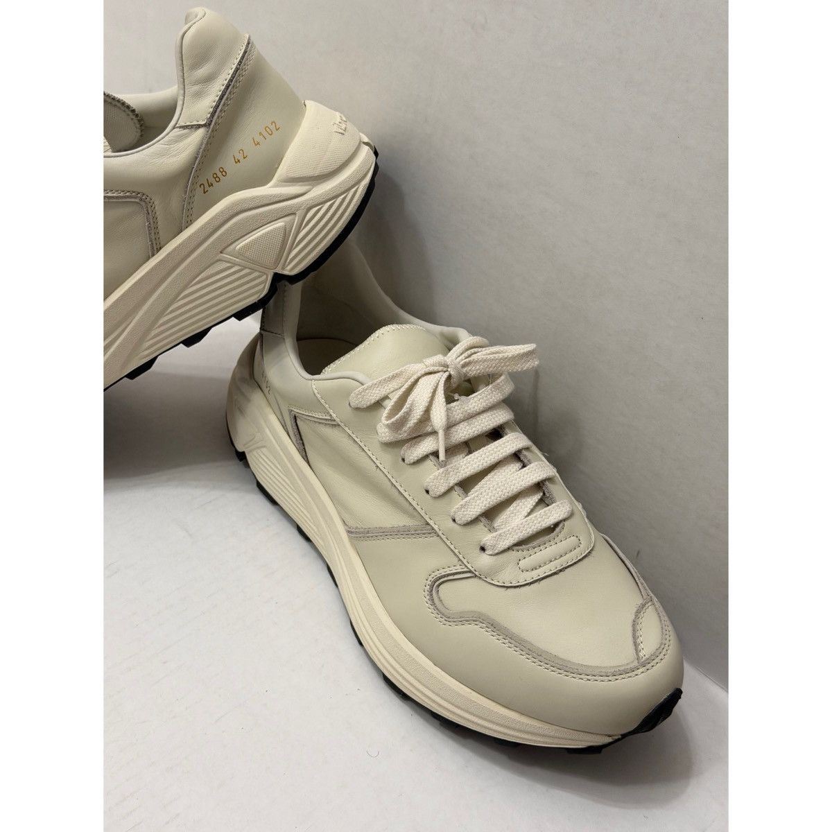Common Projects COMMON PROJECTS PREMIUM RUNNER OFF WHITE SNEAKER Size US 9 / EU 42 - 18 Thumbnail