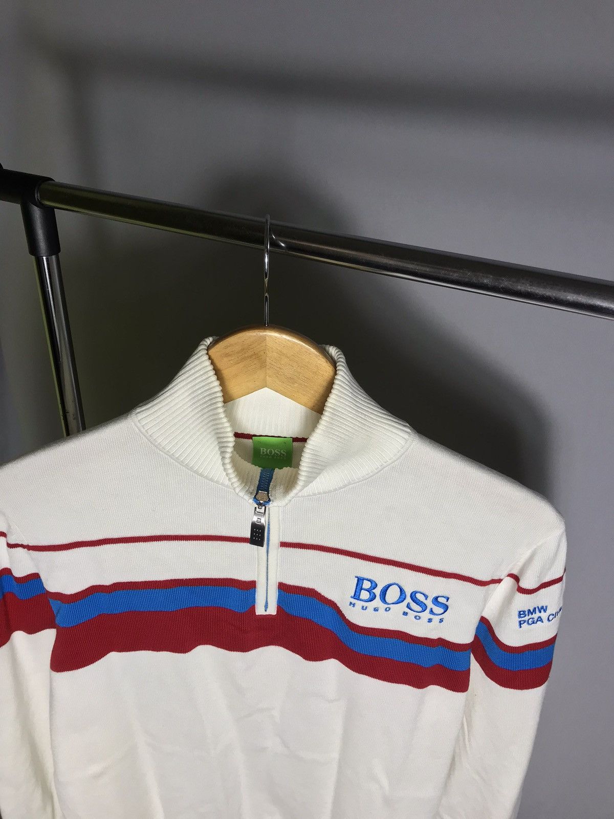 BMW × Hugo Boss × Sports Specialties Hugo Boss Golf BMW PGA Championship 1/4 Zip Sweater Pullover Size US L / EU 52-54 / 3 - 3 Thumbnail