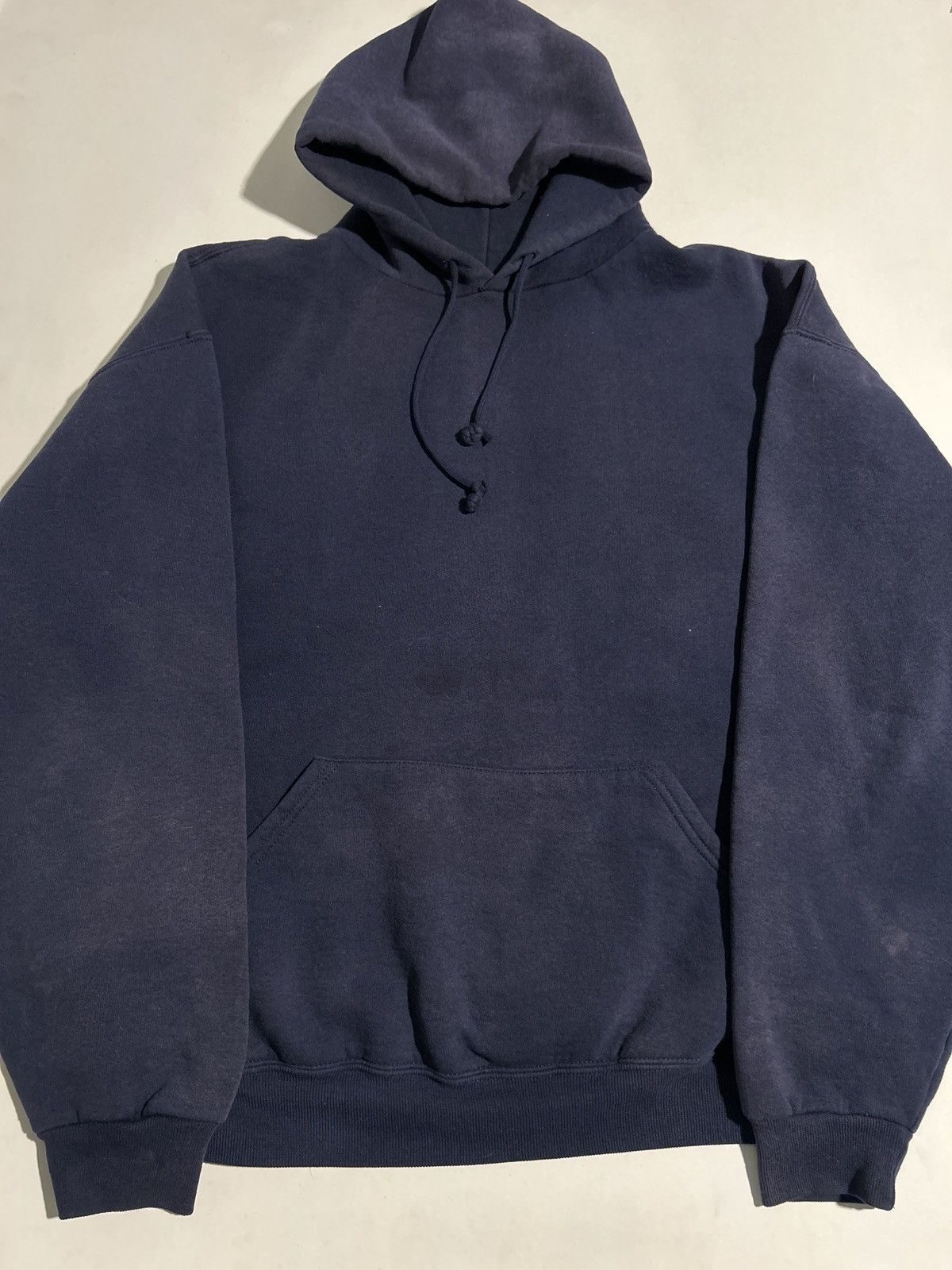 Russell Athletic Vintage 1990s Hoodie Russell Navy Blue Size US XL / EU 56 / 4 - 1 Thumbnail