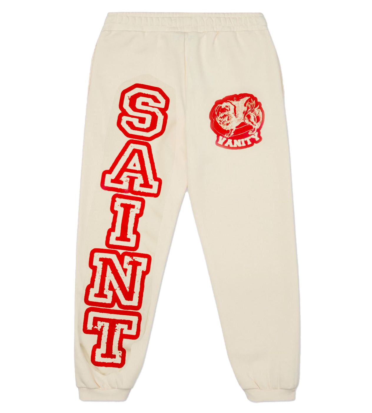 Saint Vanity Logo Sweatpants Cream Size US 36 / EU 52 - 1 Preview