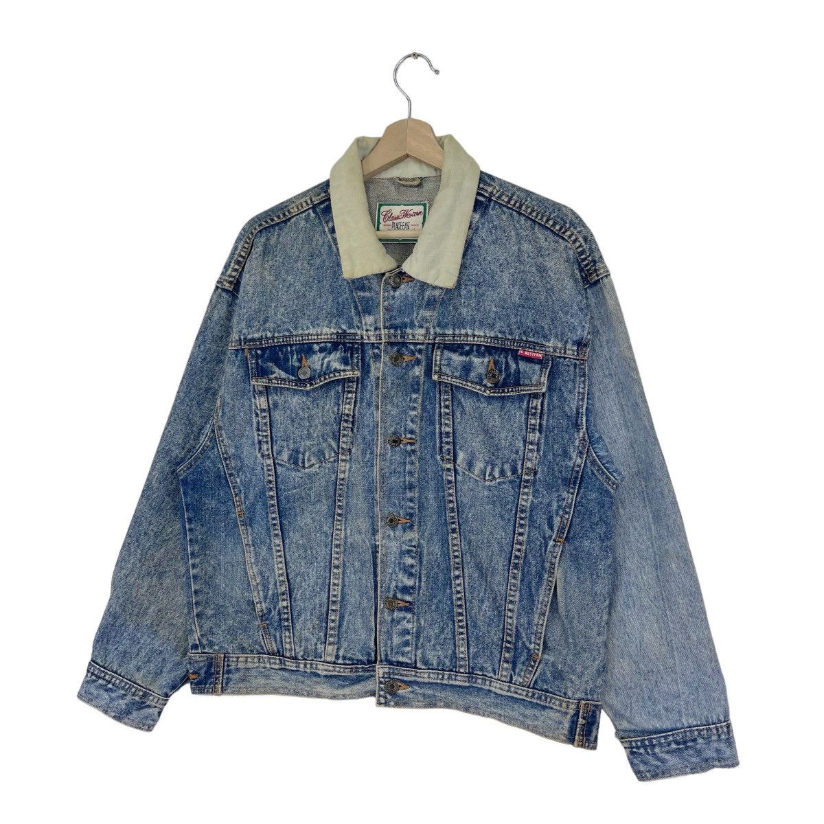 Vintage Classic western Denim Trucker Jacket Size US M / EU 48-50 / 2 - 2 Thumbnail