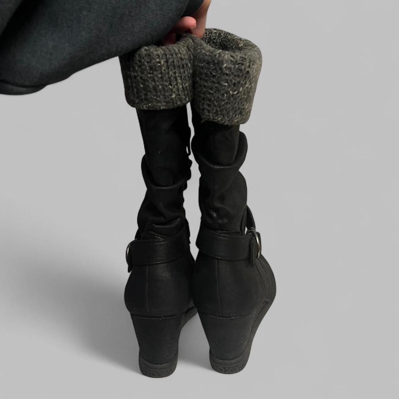 Other vintage black roxy wedge boots fold over buckle size 10 Size US 10 / IT 40 - 5 Thumbnail